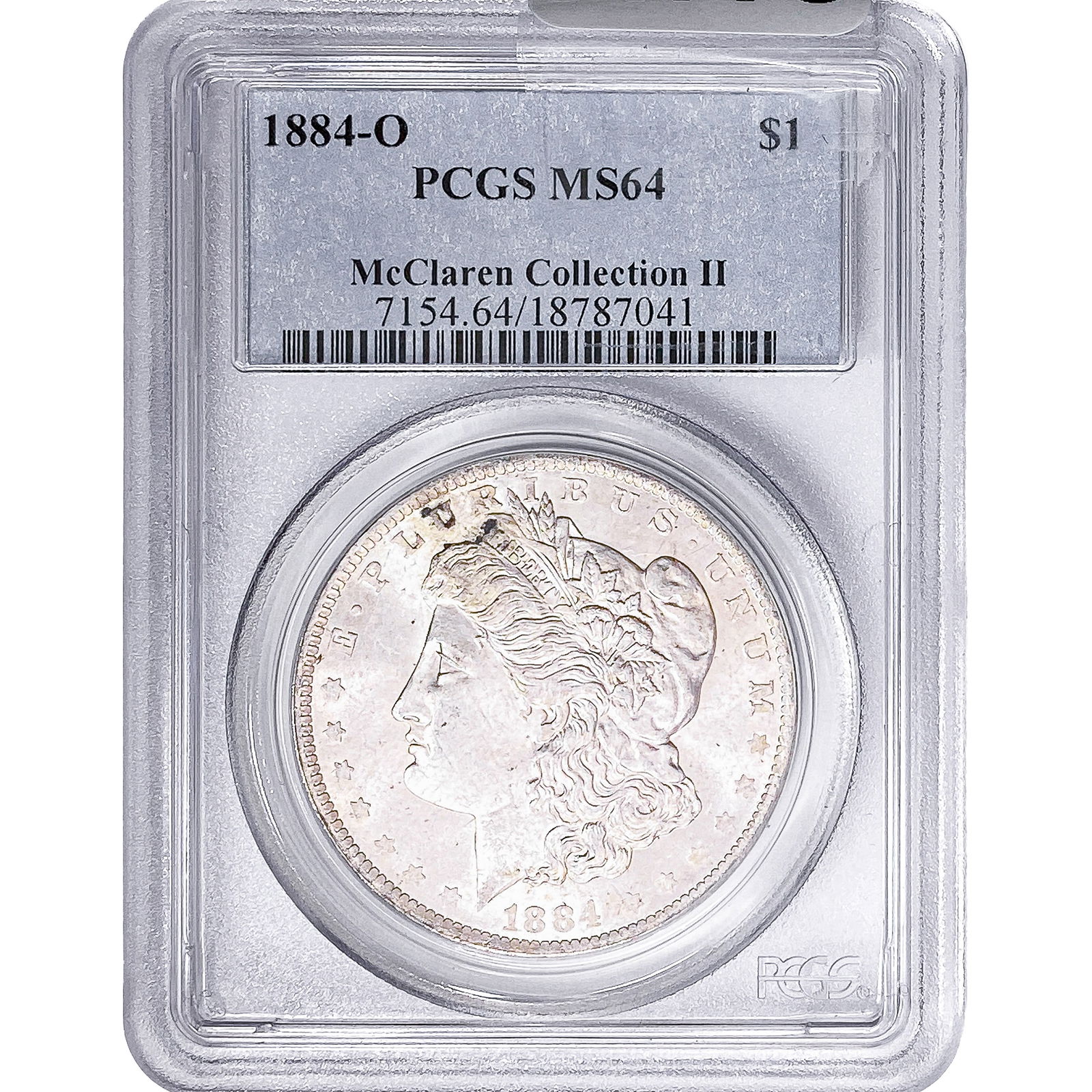 1884-O Morgan Silver Dollar PCGS MS64: 1884-O Morgan Silver Dollar PCGS MS64