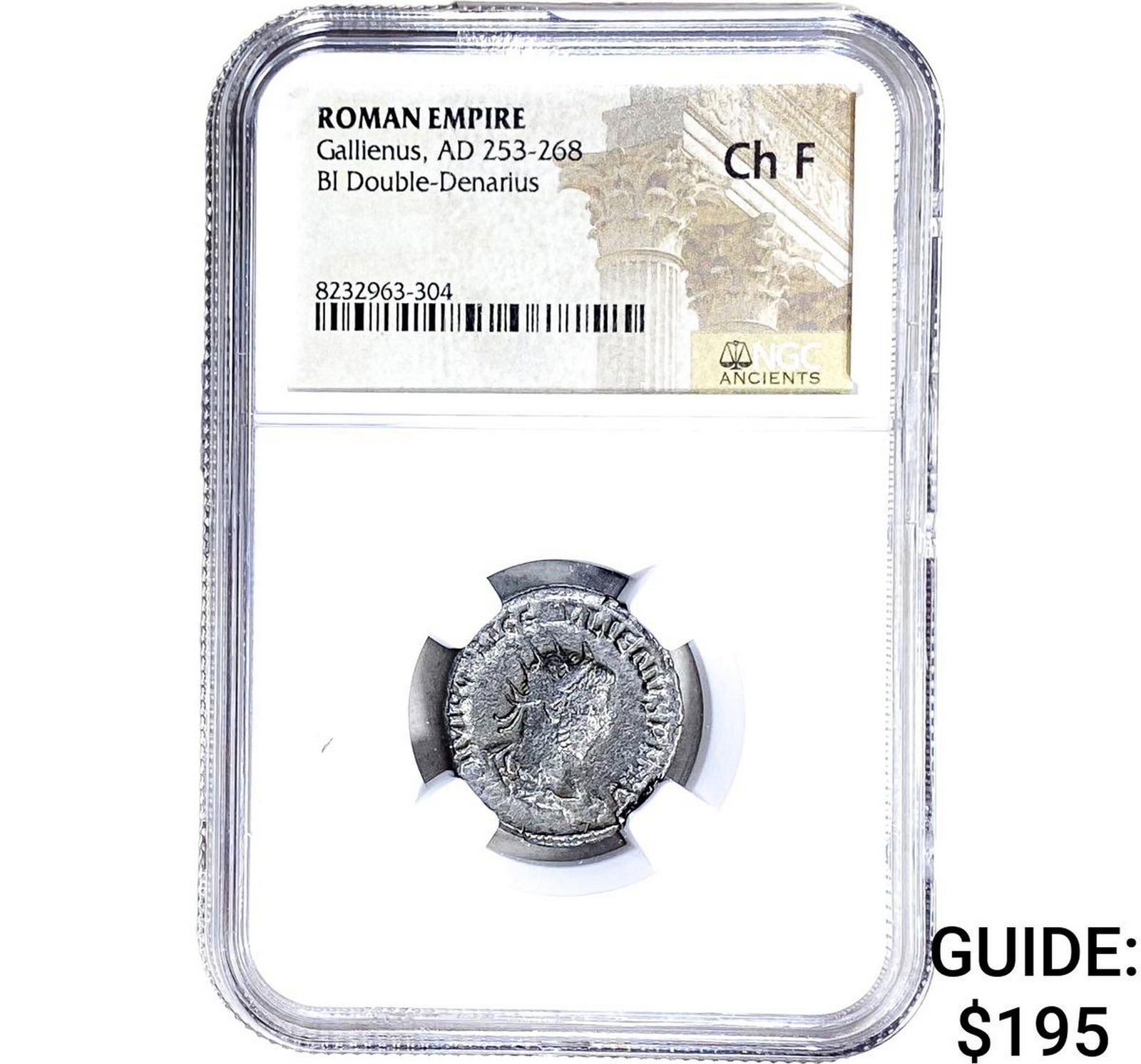 Roman Gallienus, AD 253-268 BI Dbl-Denarius NGC Ch F: Roman Gallienus, AD 253-268 BI Dbl-Denarius NGC Ch F