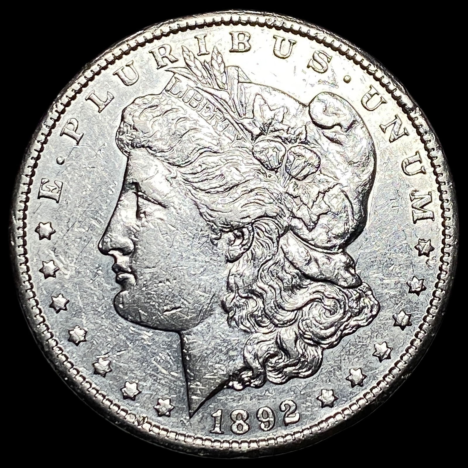 1892-CC Silver Morgan Dollar CLOSELY UNCIRCULATED: 1892-CC Silver Morgan Dollar CLOSELY UNCIRCULATED