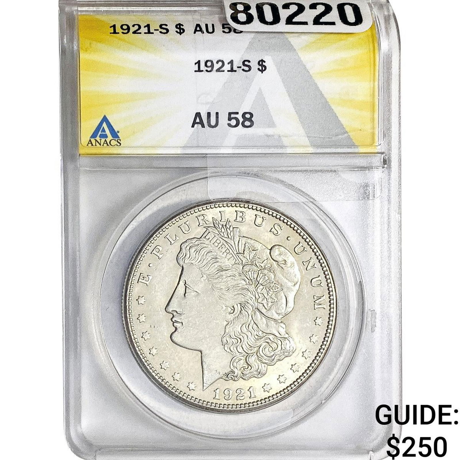 1921-S Morgan Silver Dollar ANACS AU58 (1 of 2)