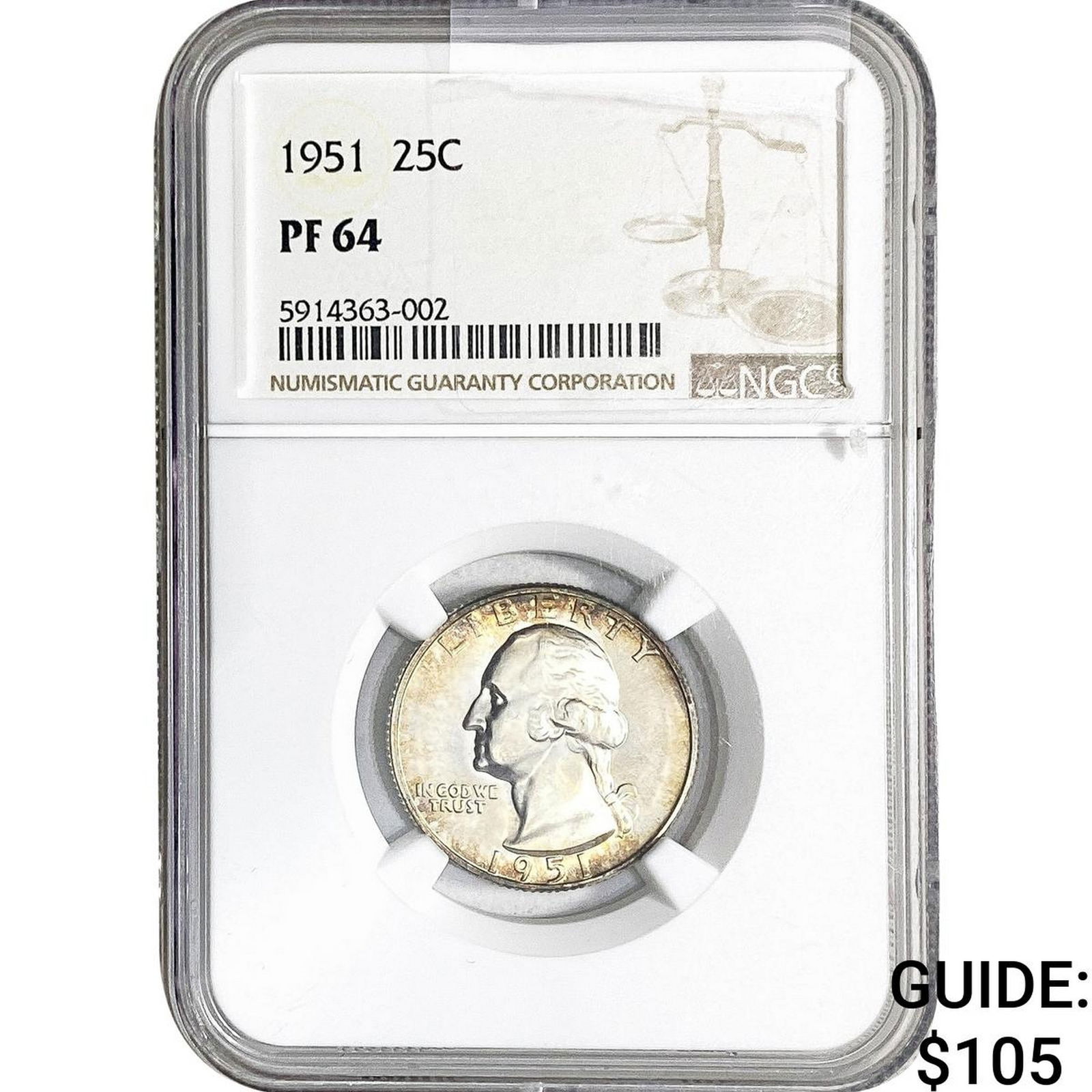 1951 Washington Silver Quarter NGC PF64 (1 of 2)