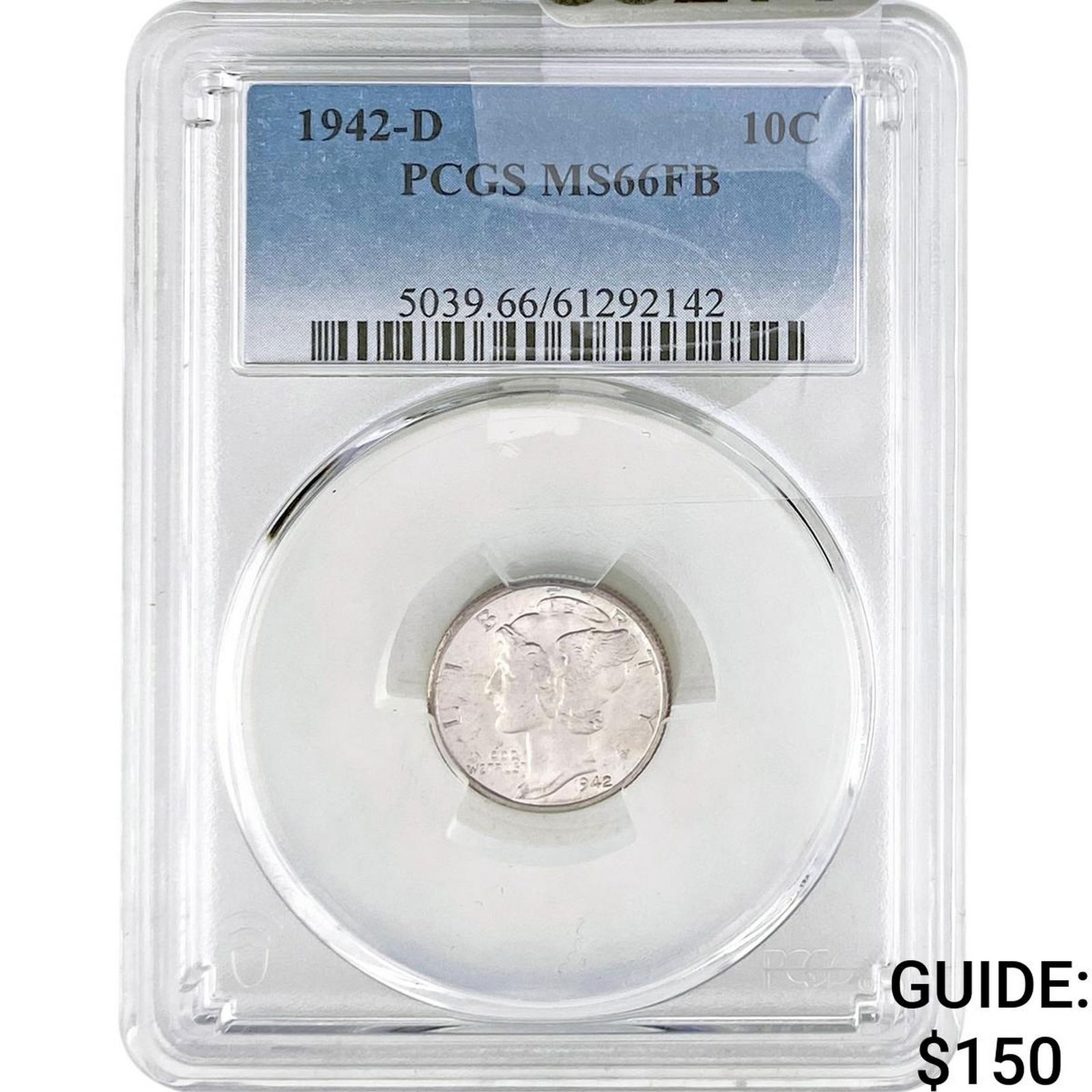 1942-D Mercury Silver Dime PCGS MS66 FB (1 of 2)