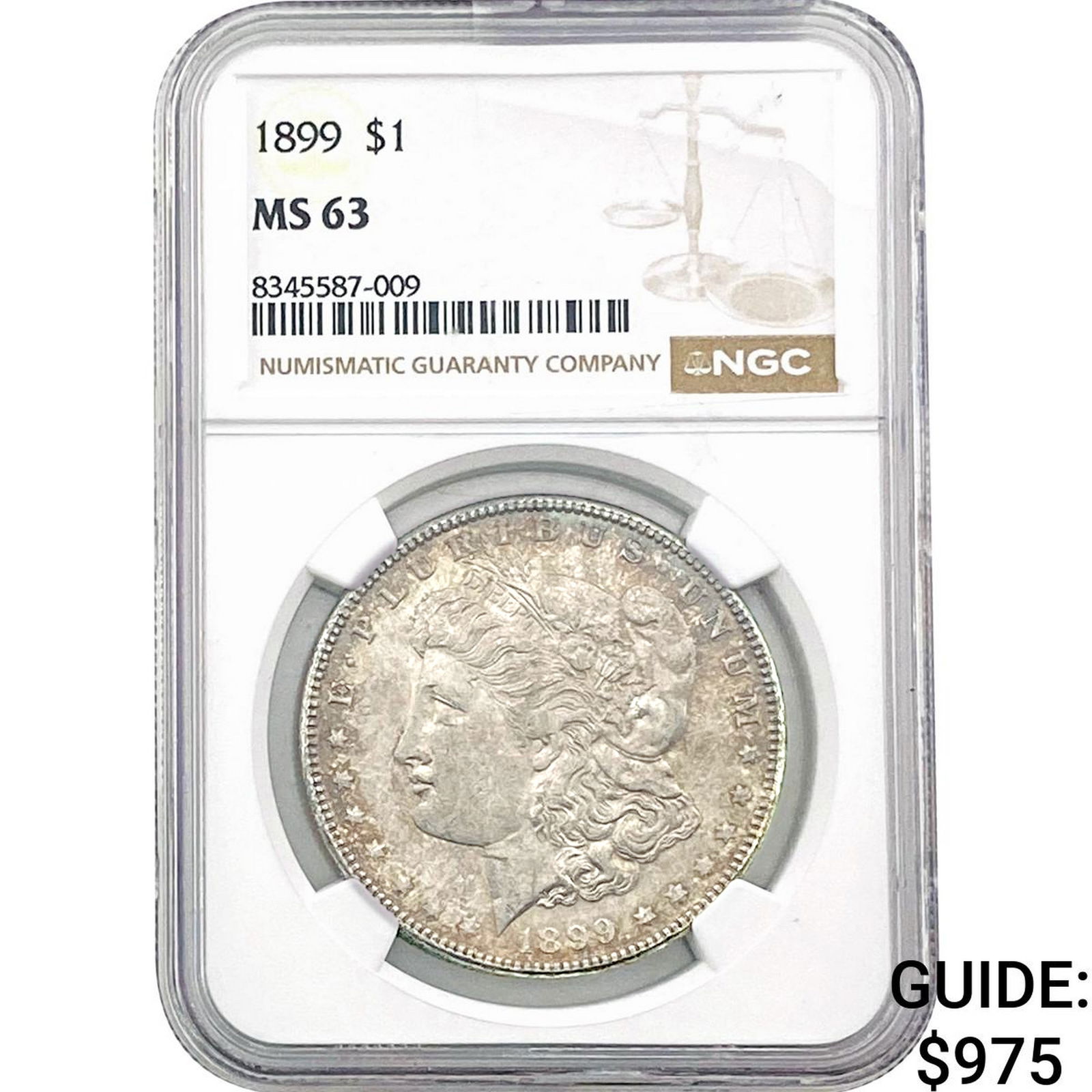 1899 Morgan Silver Dollar NGC MS63: 1899 Morgan Silver Dollar NGC MS63