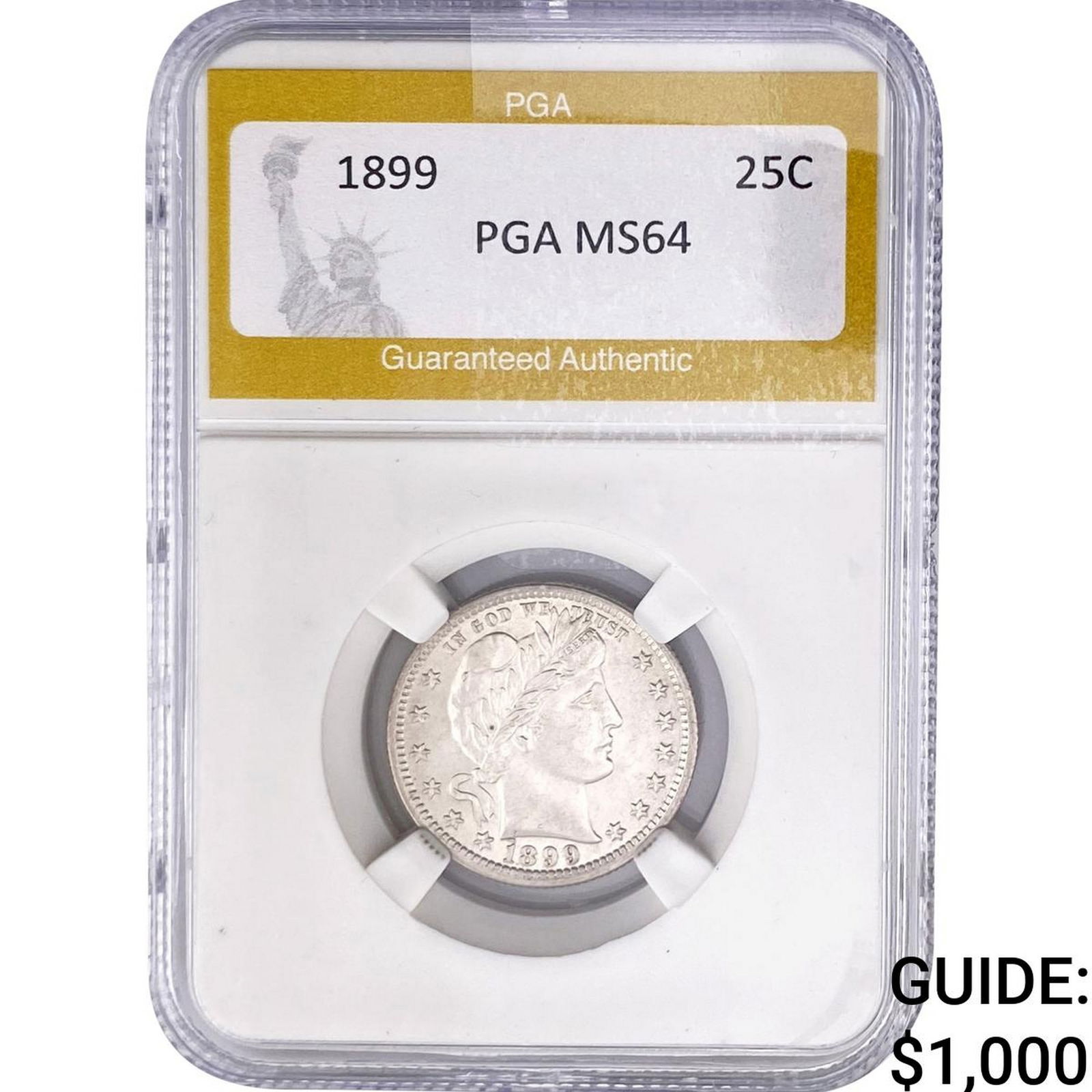 1899 Barber Quarter PGA MS64 (1 of 2)
