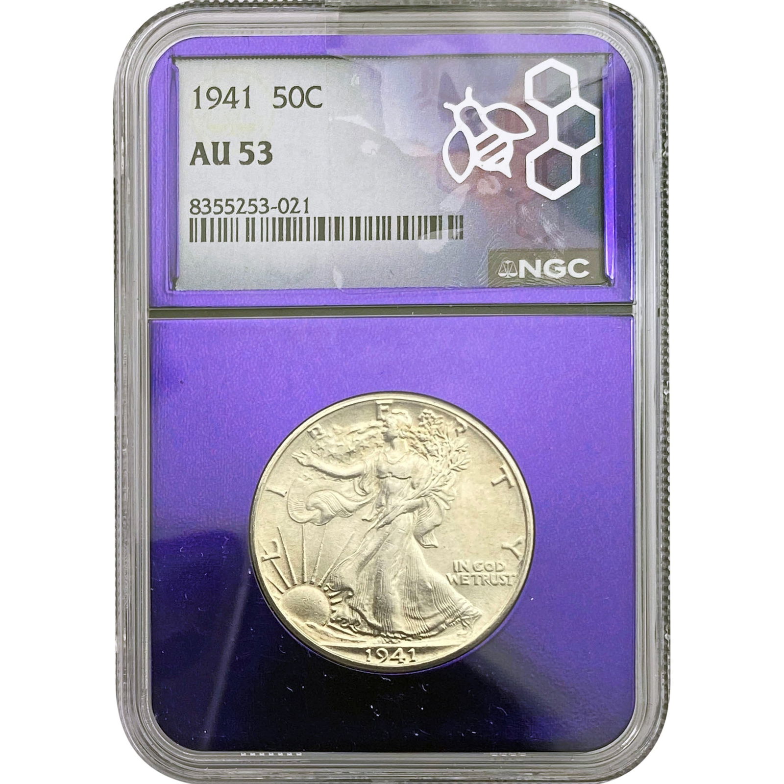 1941 Walking Liberty Half Dollar NGC AU53: 1941 Walking Liberty Half Dollar NGC AU53