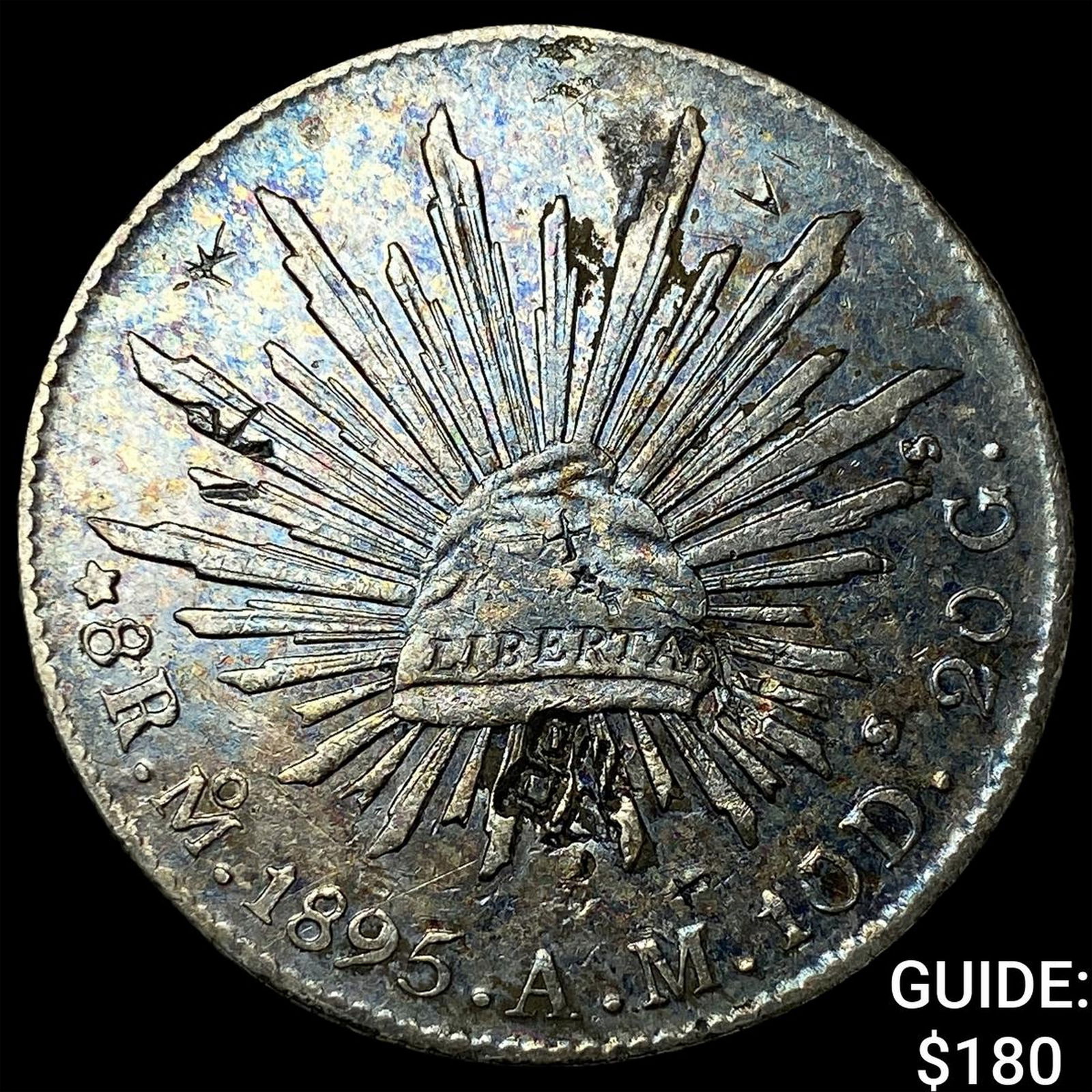 Mexico Silver 8 Reales Punchmarked NEARLY UNCIRCULATED: Mexico Silver 8 Reales Punchmarked NEARLY UNCIRCULATED