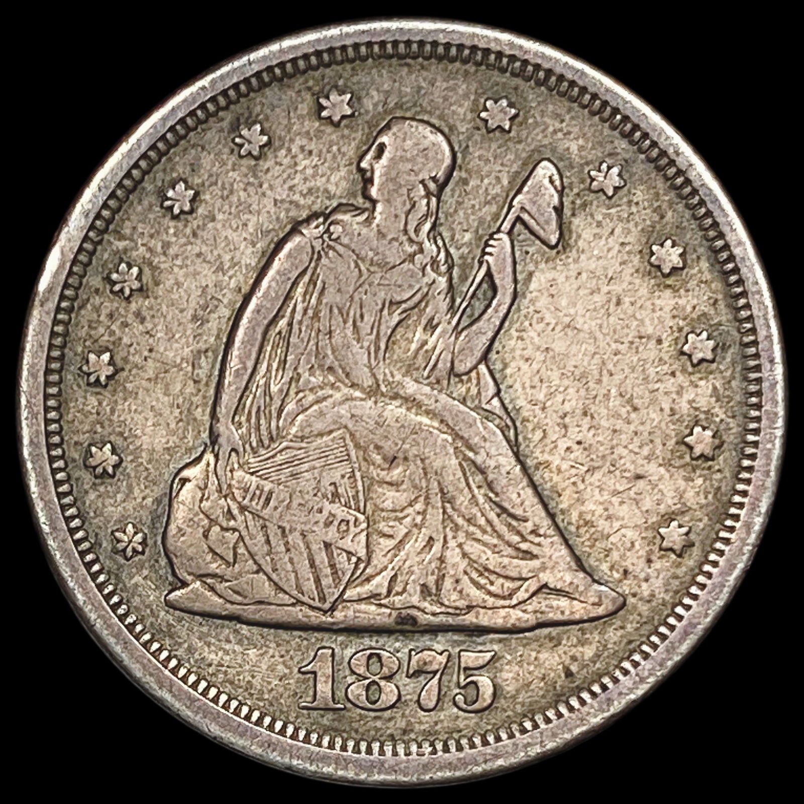 1875-S Silver Twenty Cents NEARLY UNCIRCULATED (1 of 2)