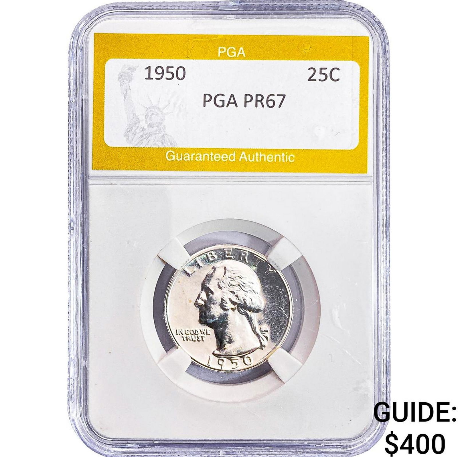 1950 Washington Silver Quarter PGA PR67: 1950 Washington Silver Quarter PGA PR67