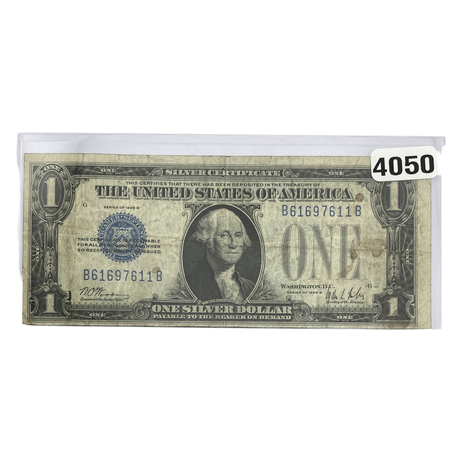 1928 $1 United States Silver Certifiacte Blue Seal 2: 1928 $1 United States Silver Certifiacte Blue Seal 2