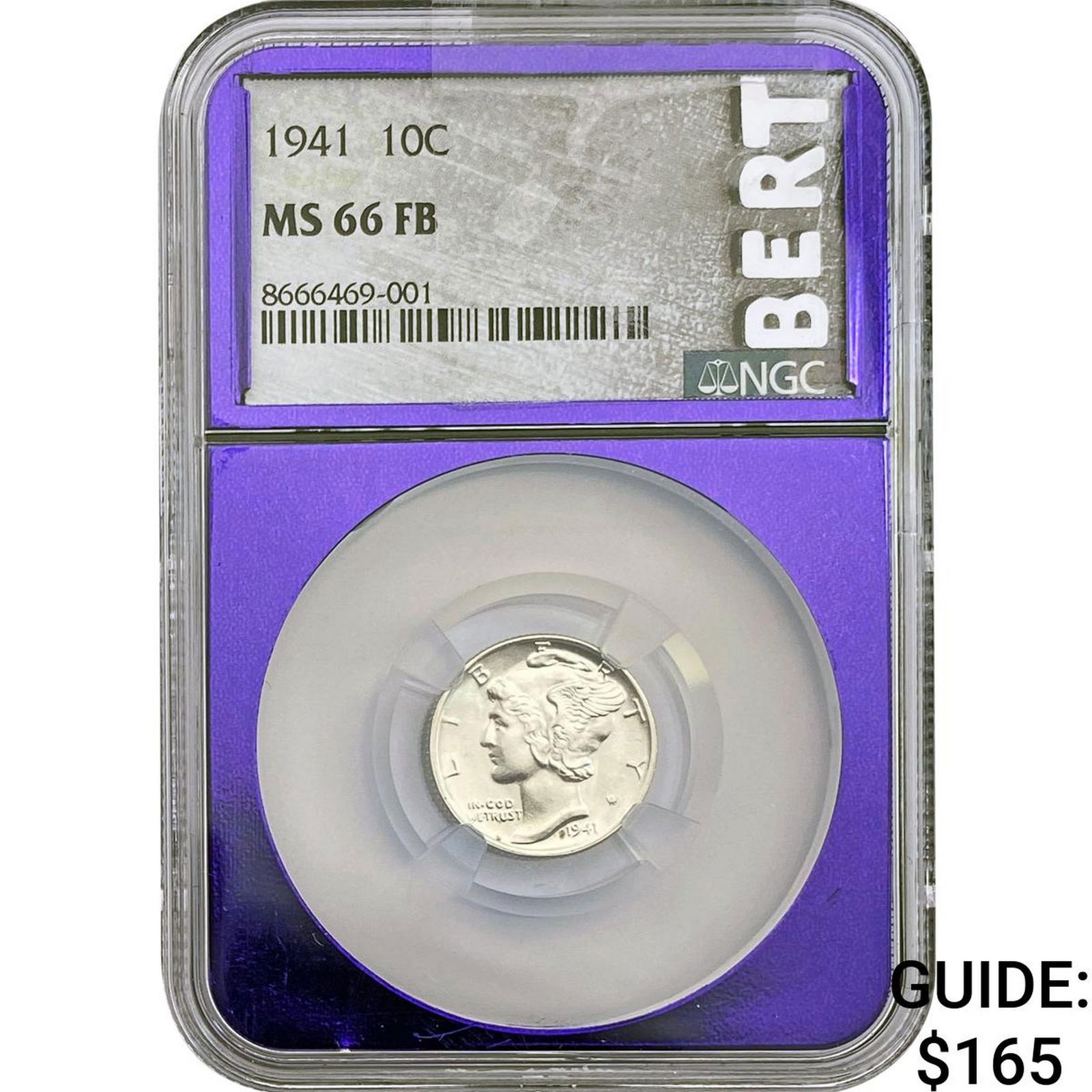 1941 Mercury Silver Dime NGC MS66 FB (1 of 2)
