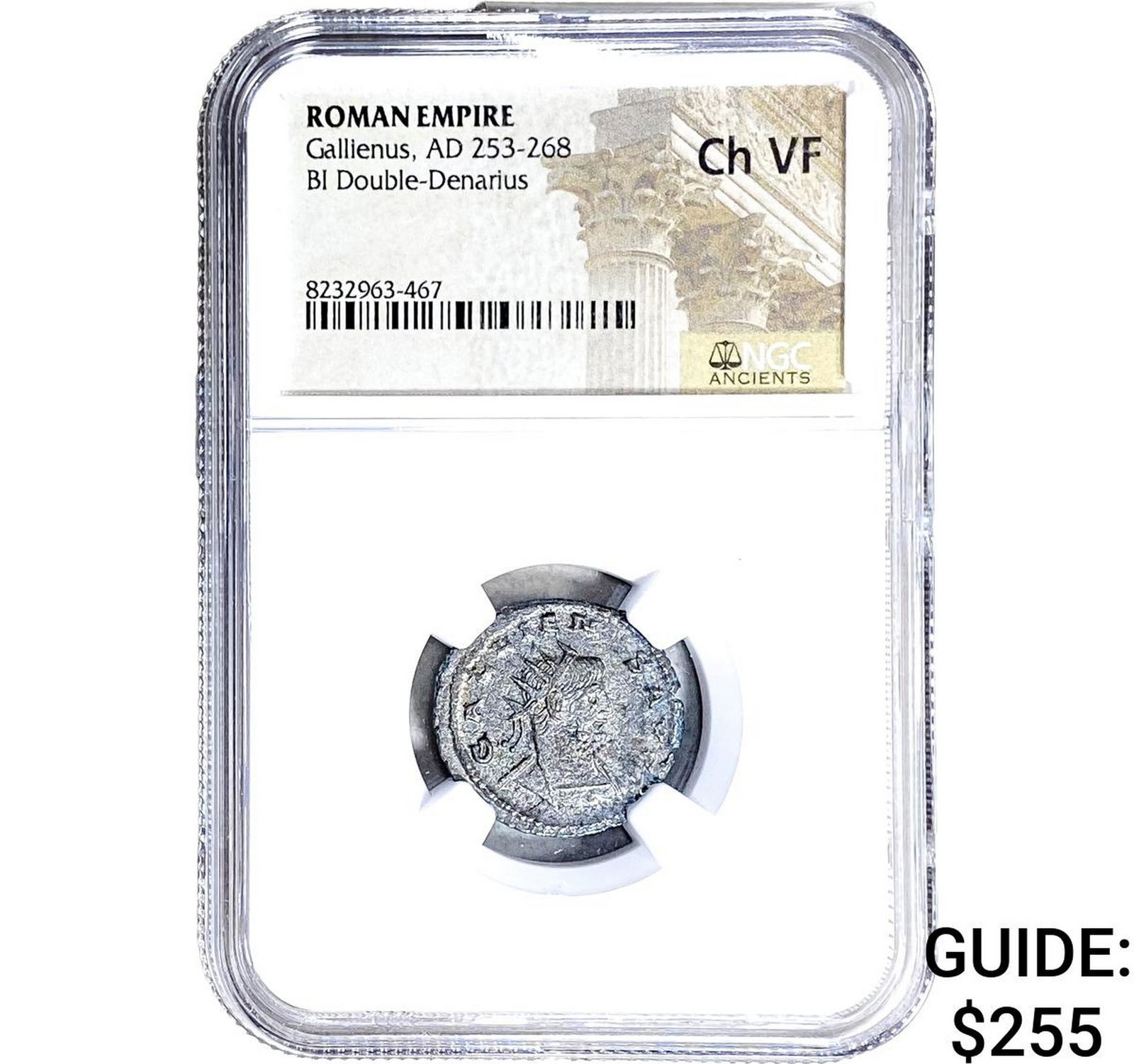 Roman Gallienus, AD 253-268 BI Dbl-Denarius NGC Ch VF: Roman Gallienus, AD 253-268 BI Dbl-Denarius NGC Ch VF