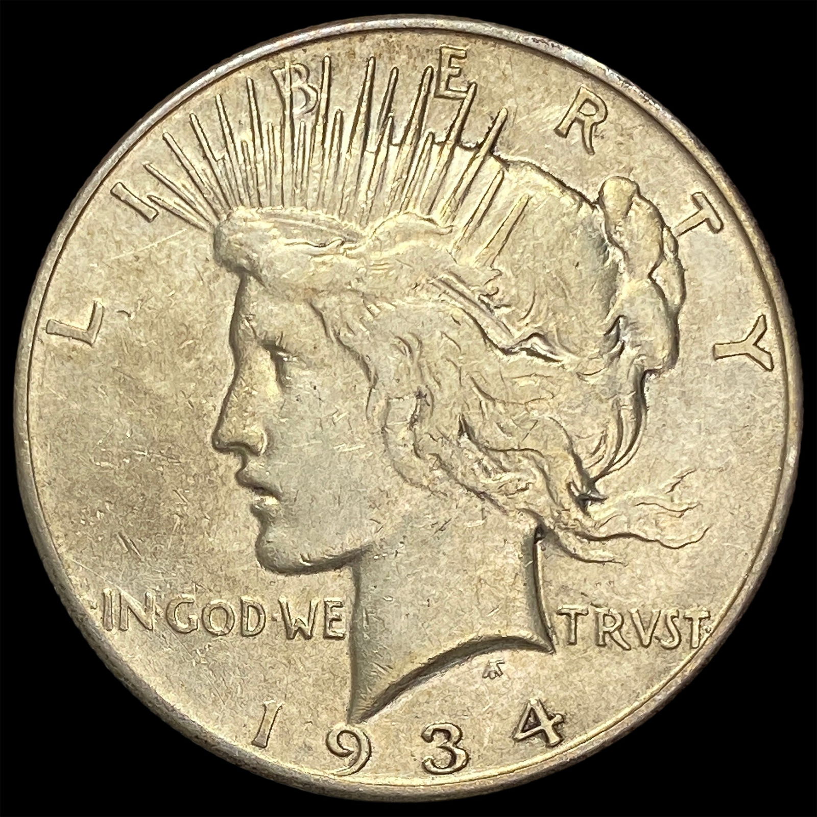 1934 Peace Silver Dollar LIGHTLY CIRCULATED: 1934 Peace Silver Dollar LIGHTLY CIRCULATED