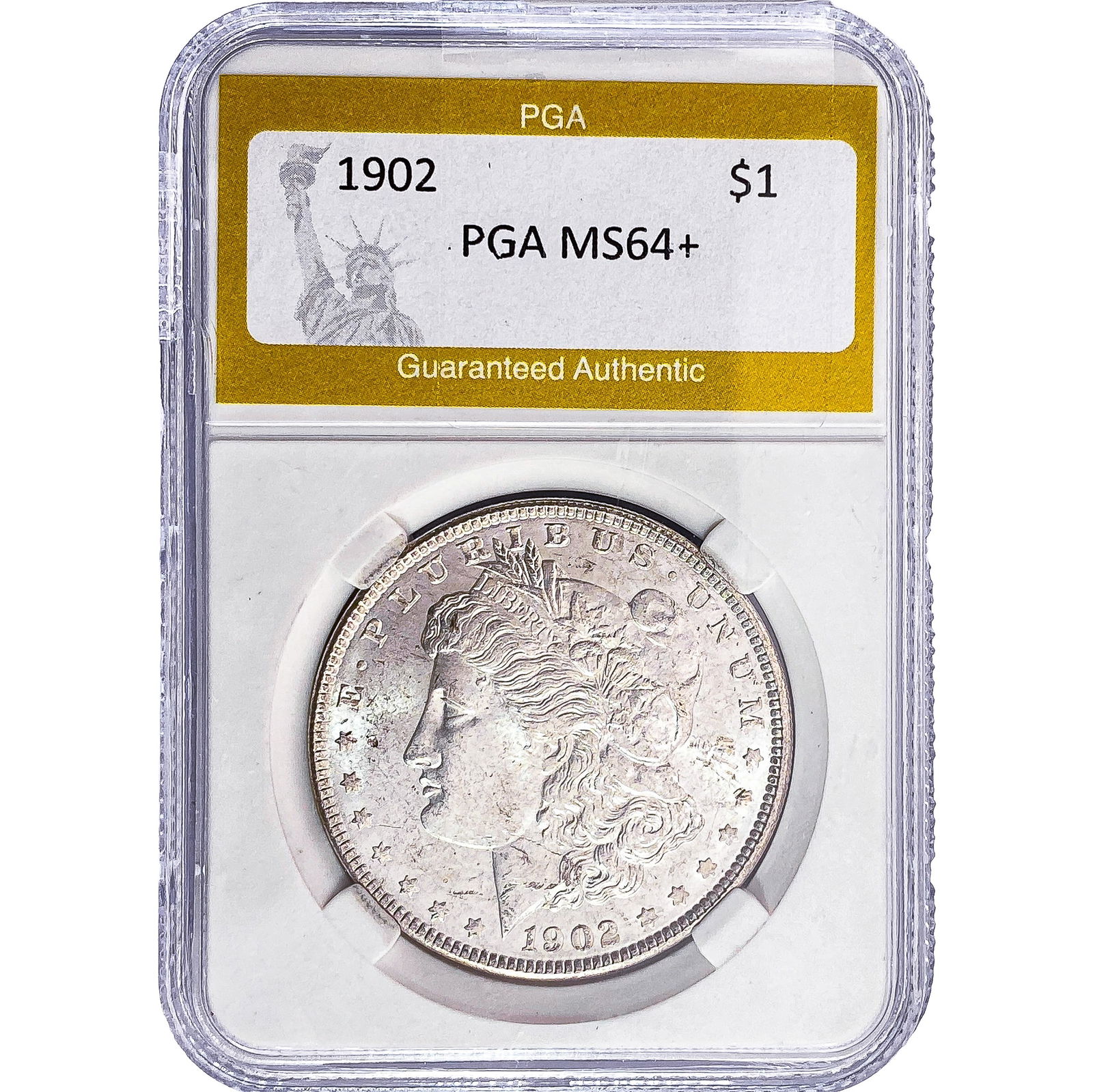 1902 Morgan Silver Dollar PGA MS64+: 1902 Morgan Silver Dollar PGA MS64+