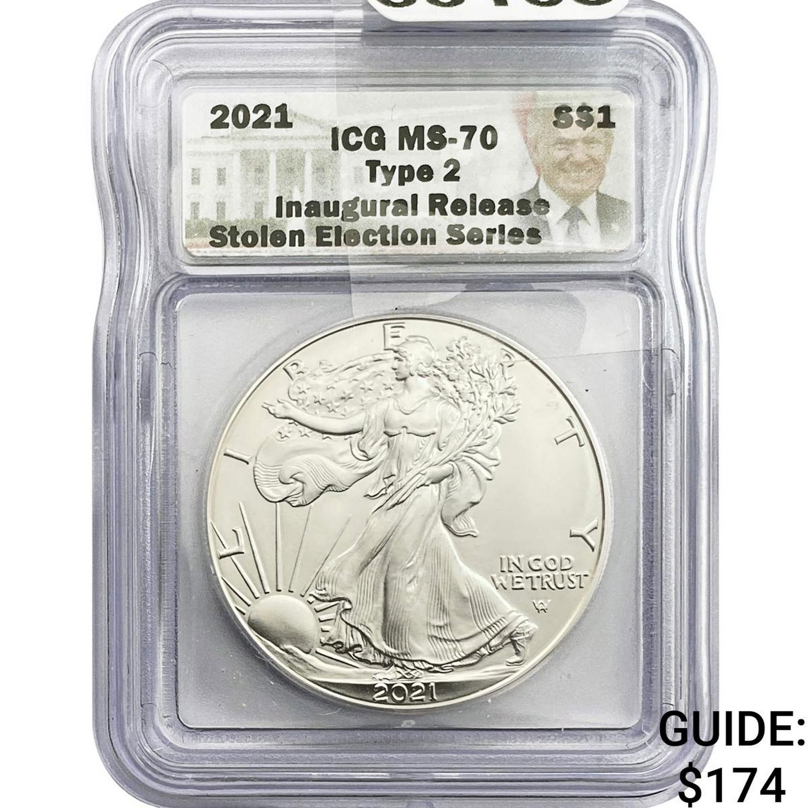 2021 Silver Eagle ICG MS70 Type 2 (1 of 2)