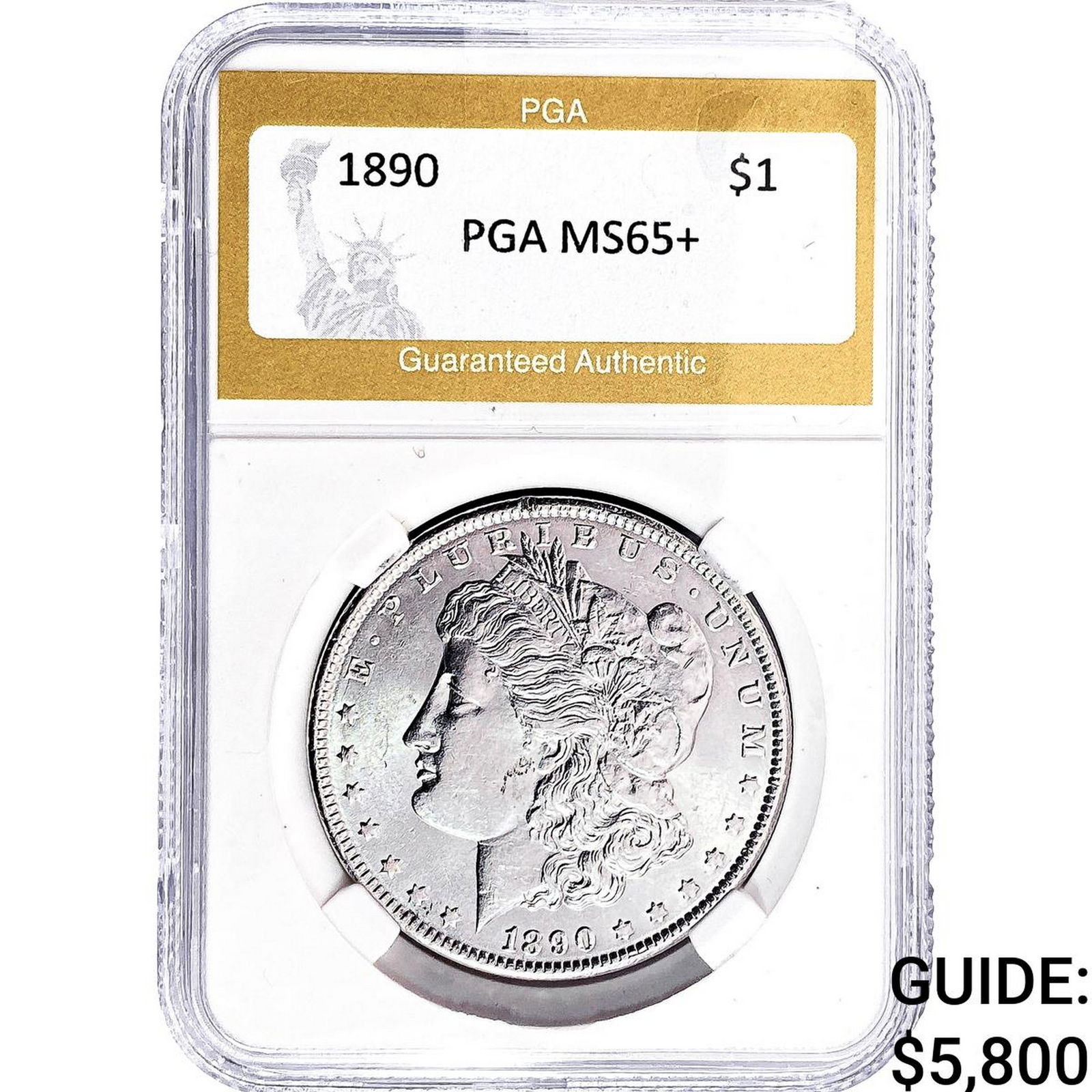 1890 Morgan Silver Dollar PGA MS65+ (1 of 2)