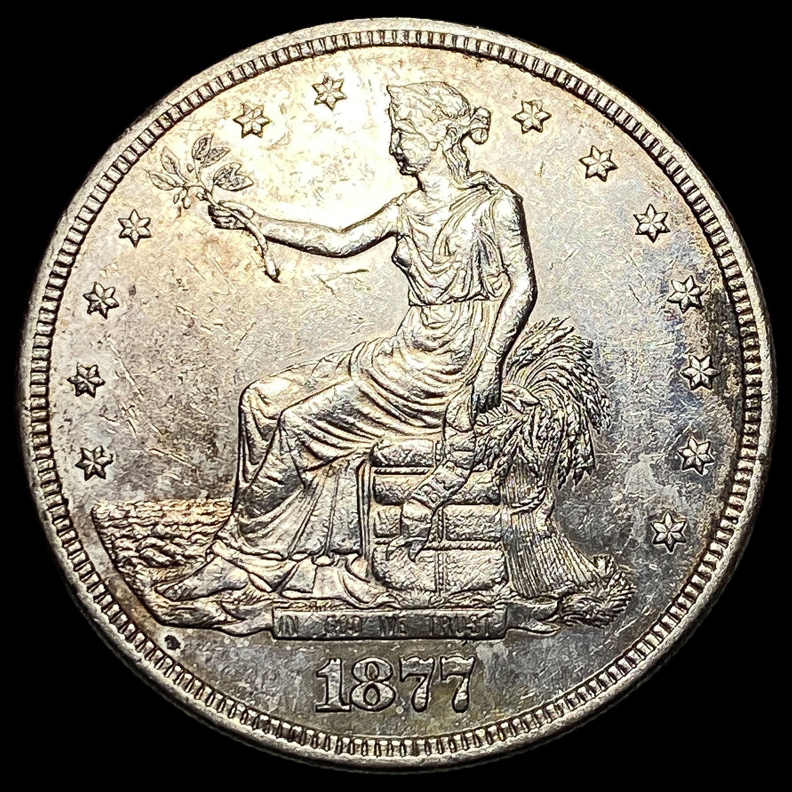 1877-S Silver Trade Dollar NEARLY UNCIRCULATED (1 of 2)