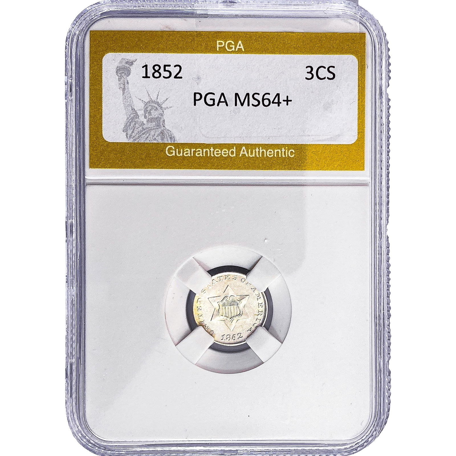 1852 Silver Three Cent PGA MS64+ (1 of 2)
