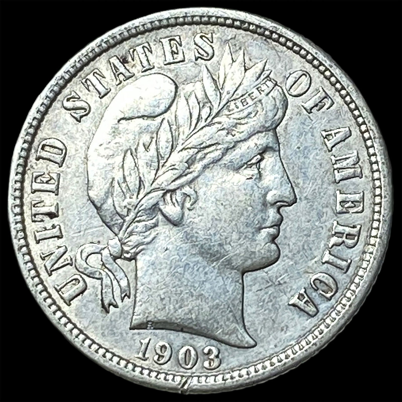 1903-O Silver Barber Dime CLOSELY UNCIRCULATED: 1903-O Silver Barber Dime CLOSELY UNCIRCULATED