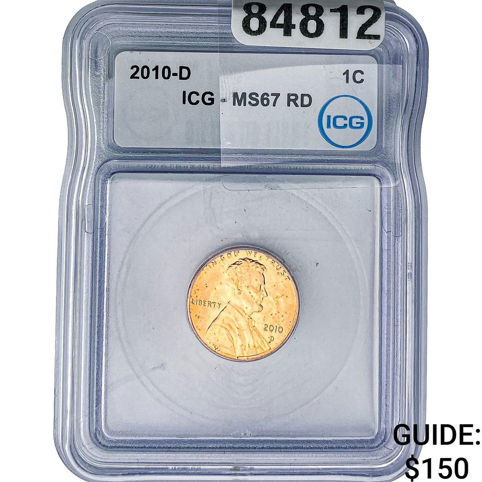 2010-D Lincoln Shield Penny ICG MS67 RD: 2010-D Lincoln Shield Penny ICG MS67 RD