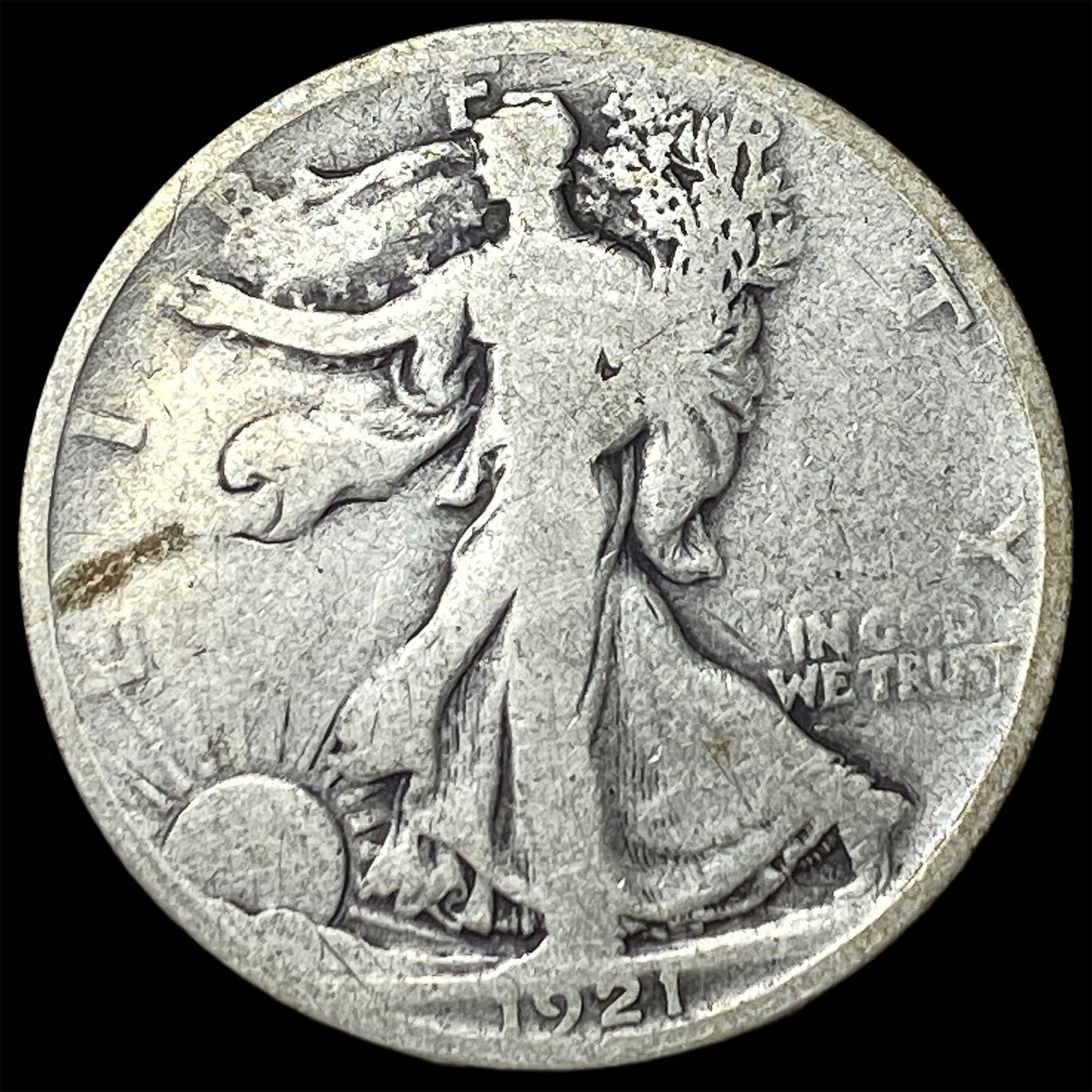 1921 Walking Liberty Half Dollar NICELY CIRCULATED: 1921 Walking Liberty Half Dollar NICELY CIRCULATED