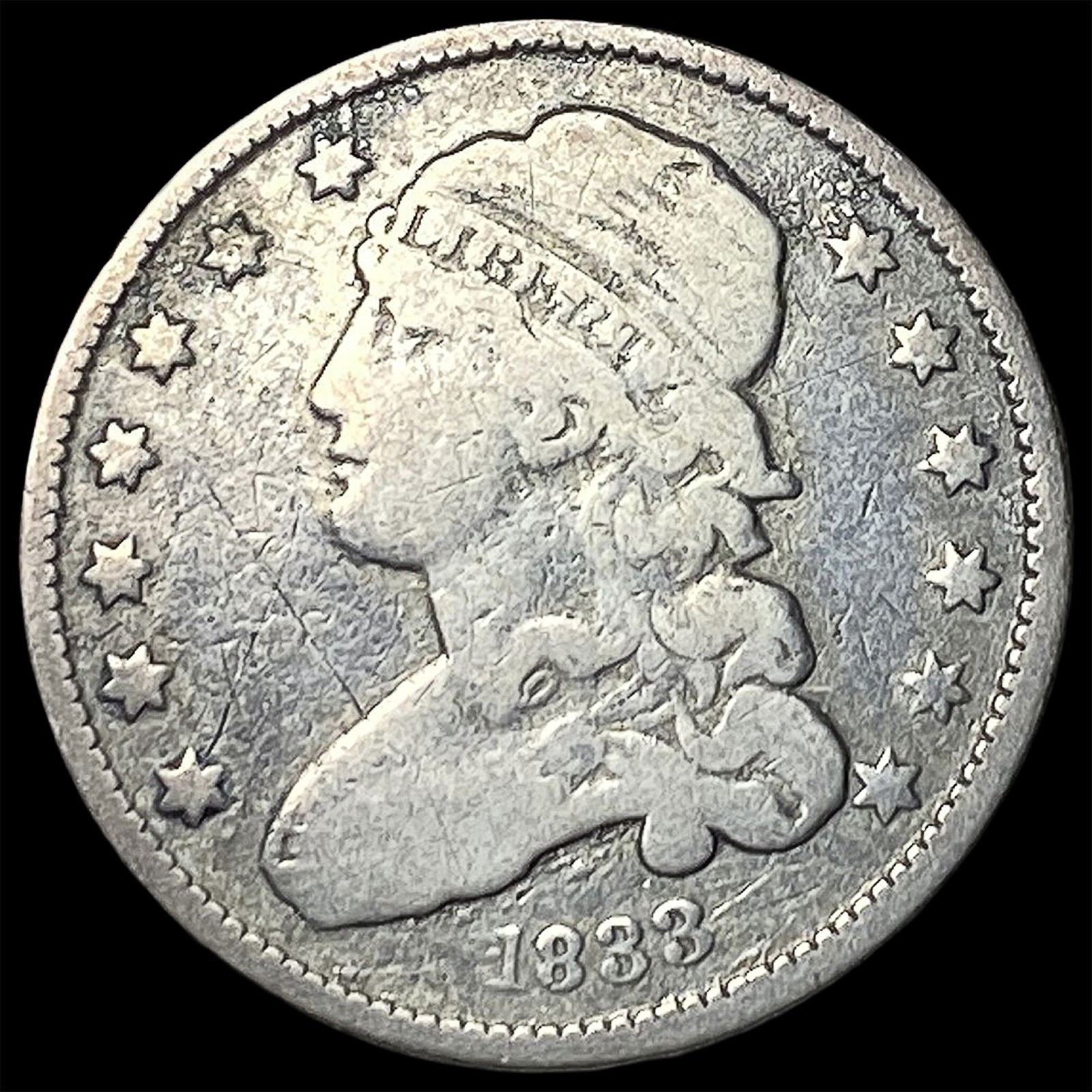 1833 Capped Bust Quarter NICELY CIRCULATED (1 of 2)