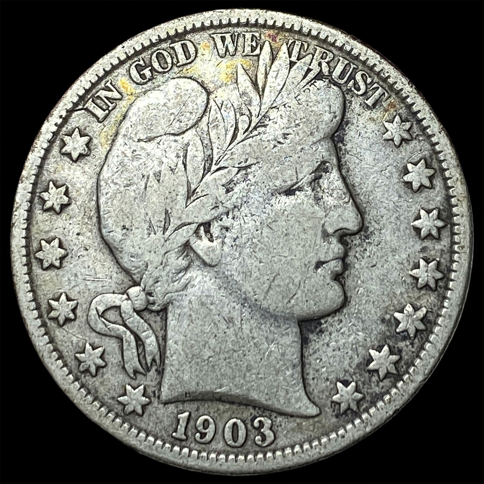 1903-O Silver Barber Half Dollar LIGHTLY CIRCULATED: 1903-O Silver Barber Half Dollar LIGHTLY CIRCULATED