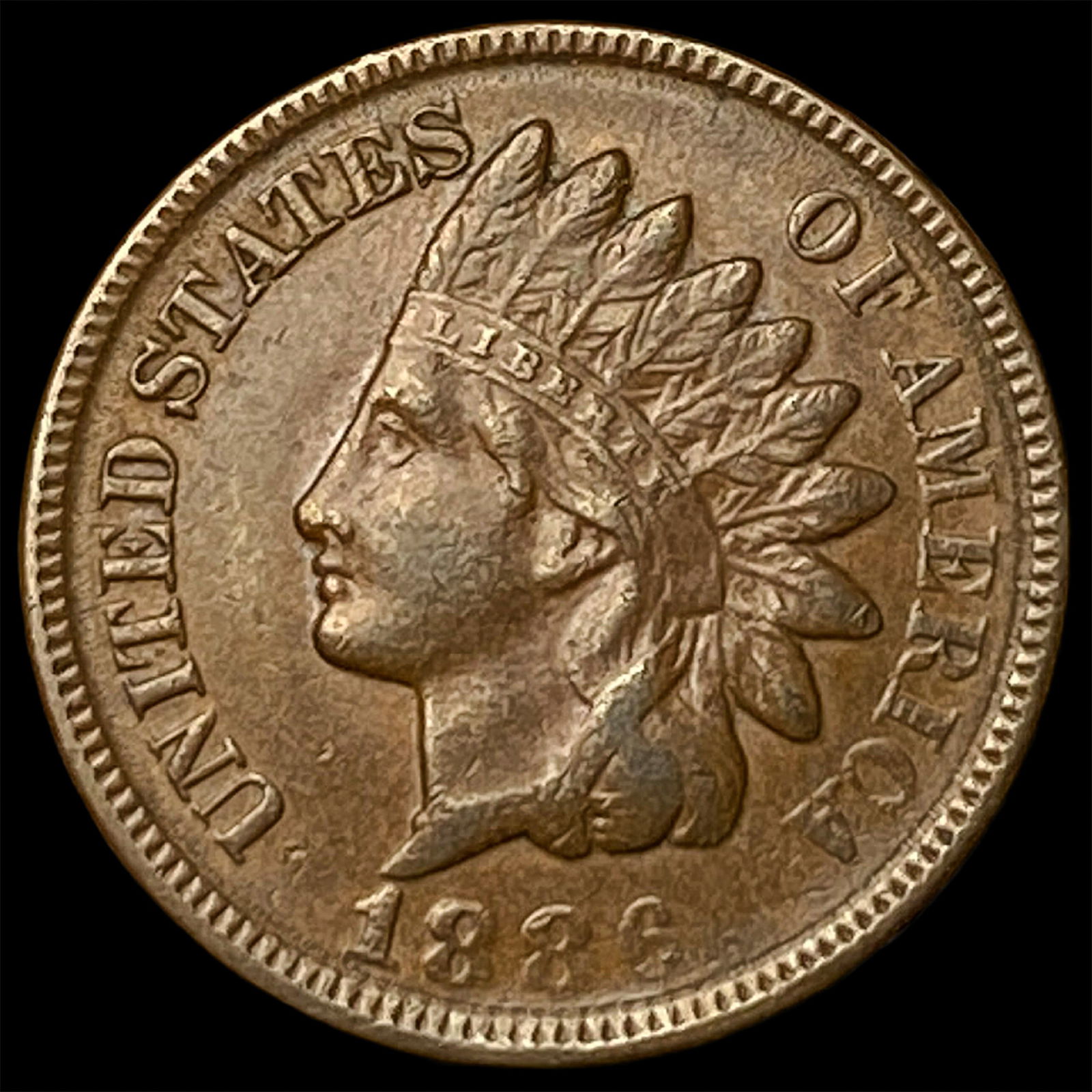 1886 Indian Head Cent CLOSELY UNCIRCULATED (1 of 2)