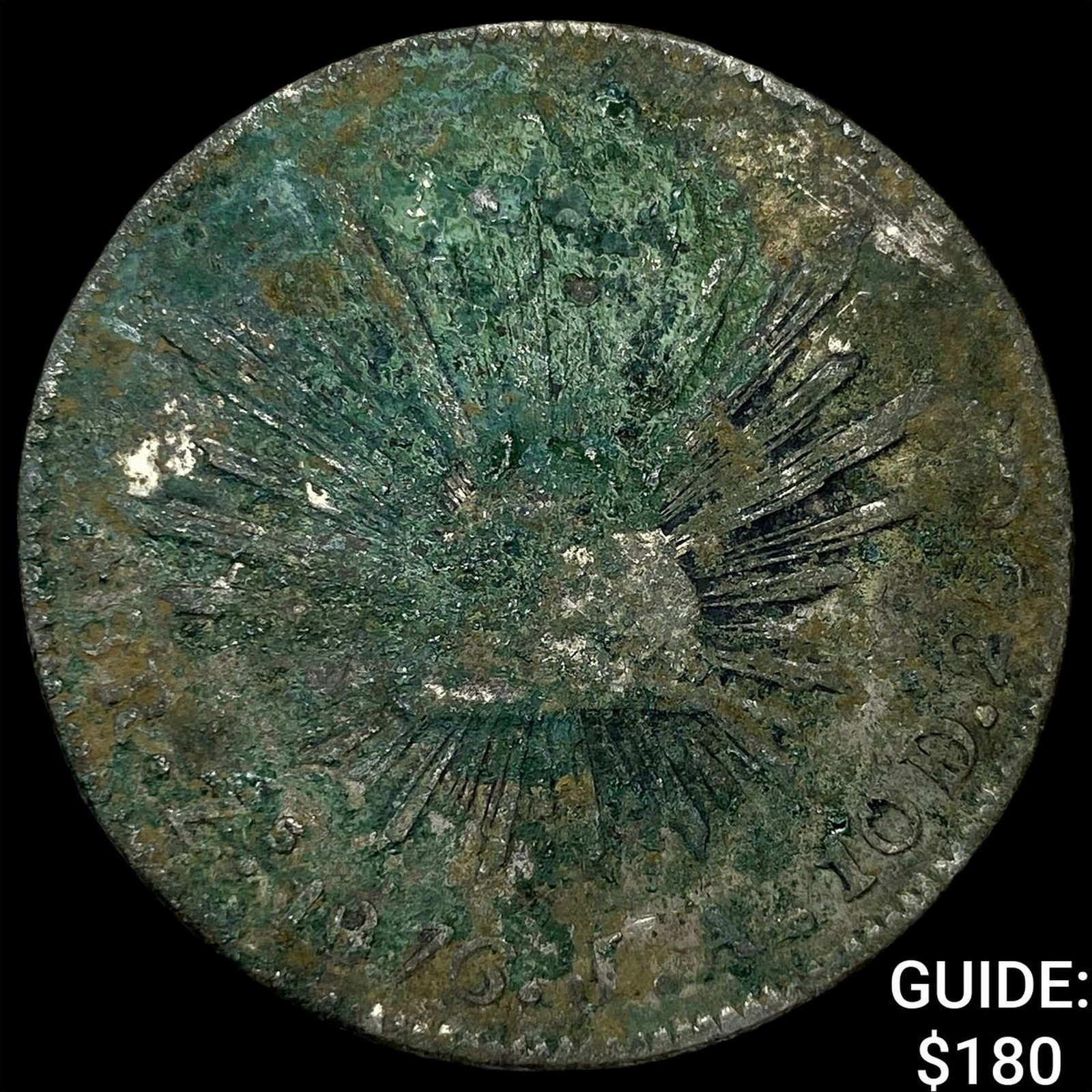 Mexico Silver 8 Reales Punchmarked NEARLY UNCIRCULATED: Mexico Silver 8 Reales Punchmarked NEARLY UNCIRCULATED