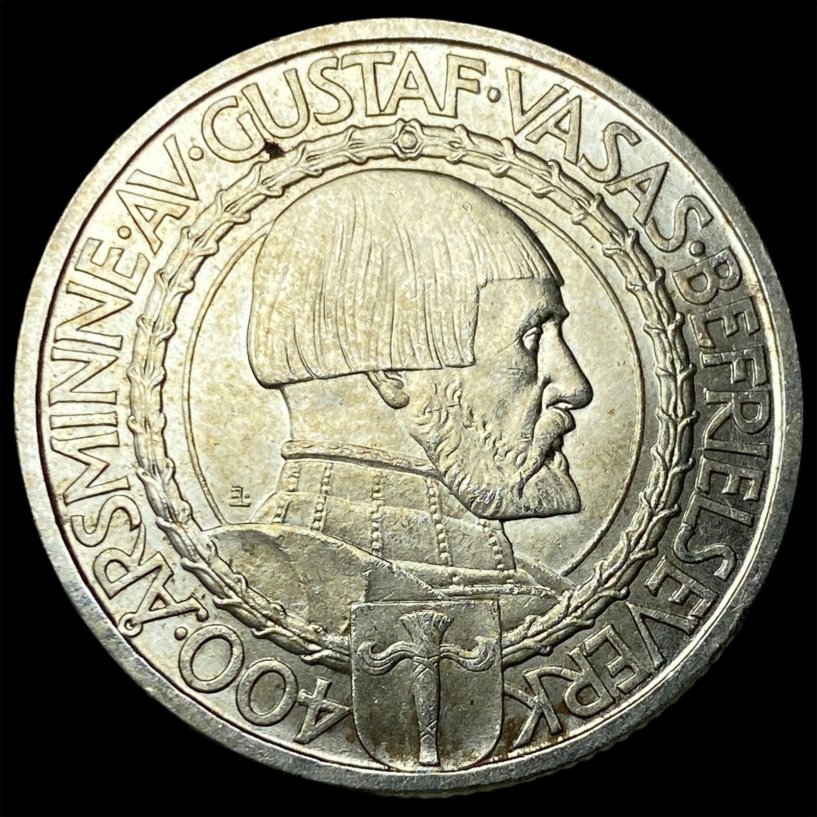 1921 Sweden Silver 2 Kroner UNCIRCULATED: 1921 Sweden Silver 2 Kroner UNCIRCULATED