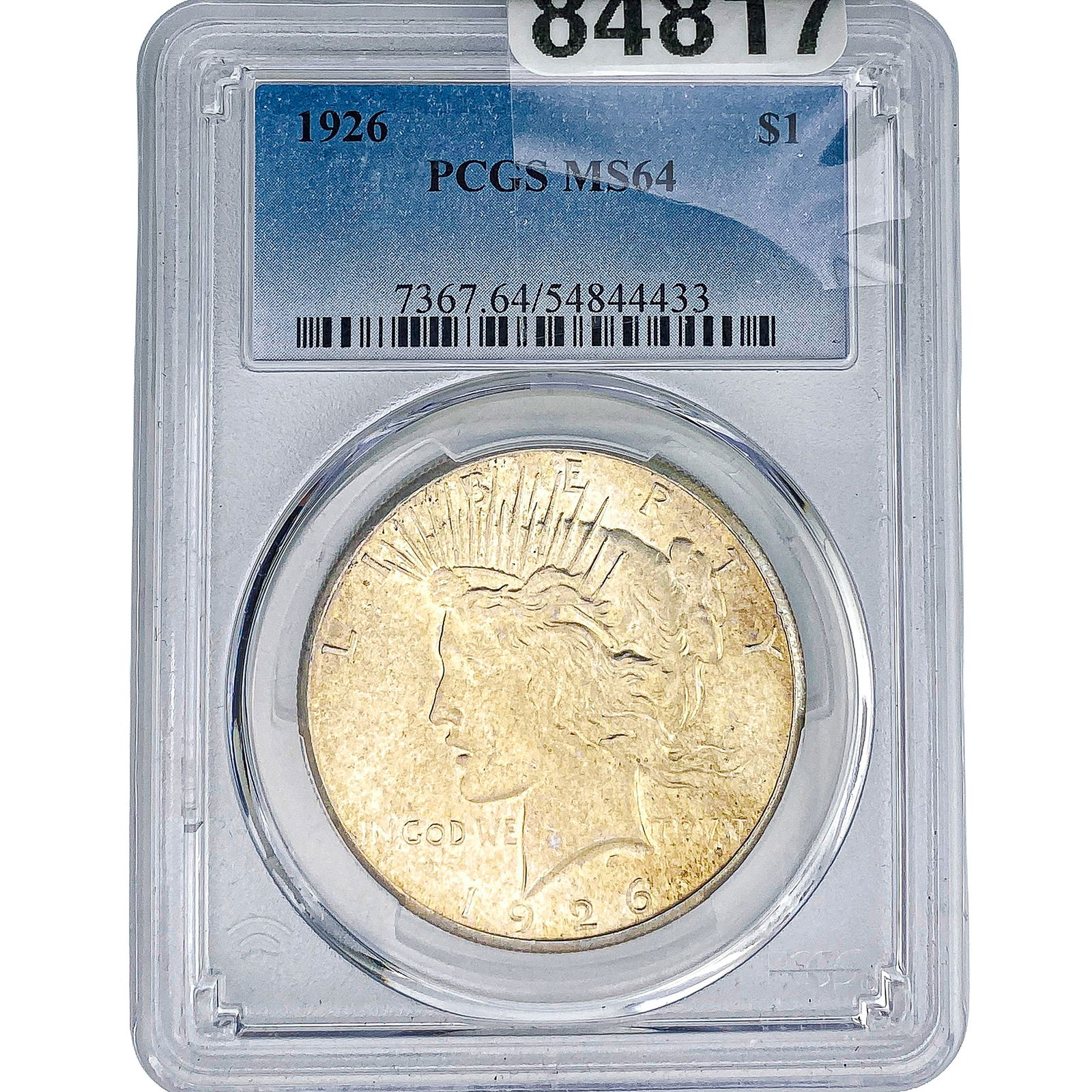 1926 Silver Peace Dollar PCGS MS64: 1926 Silver Peace Dollar PCGS MS64