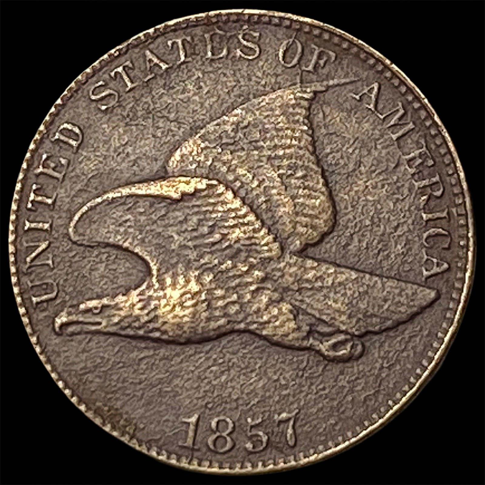 1857 Flying Eagle Cent NEARLY UNCIRCULATED (1 of 2)