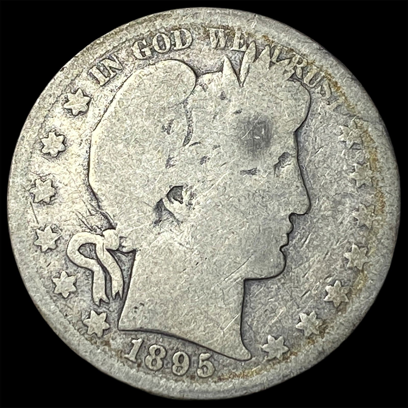 1895-S Silver Barber Half Dollar LIGHTLY CIRCULATED: 1895-S Silver Barber Half Dollar LIGHTLY CIRCULATED