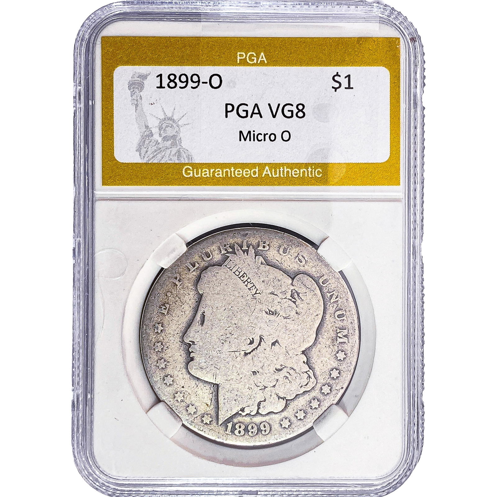 1899-O Morgan Silver Dollar PGA VG8 Micro O: 1899-O Morgan Silver Dollar PGA VG8 Micro O