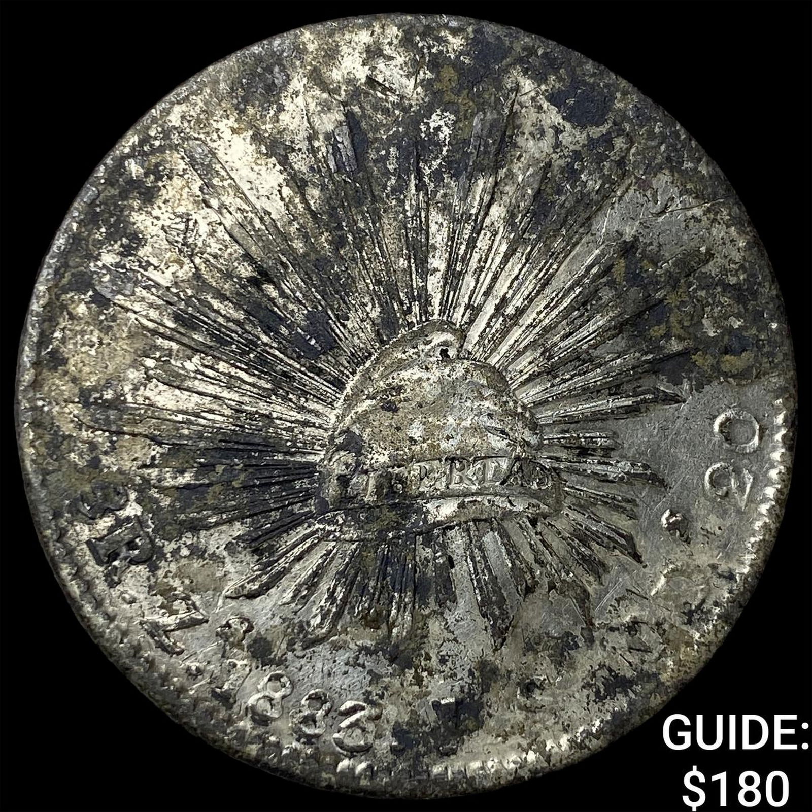 Mexico Silver 8 Reales Punchmarked NEARLY UNCIRCULATED: Mexico Silver 8 Reales Punchmarked NEARLY UNCIRCULATED