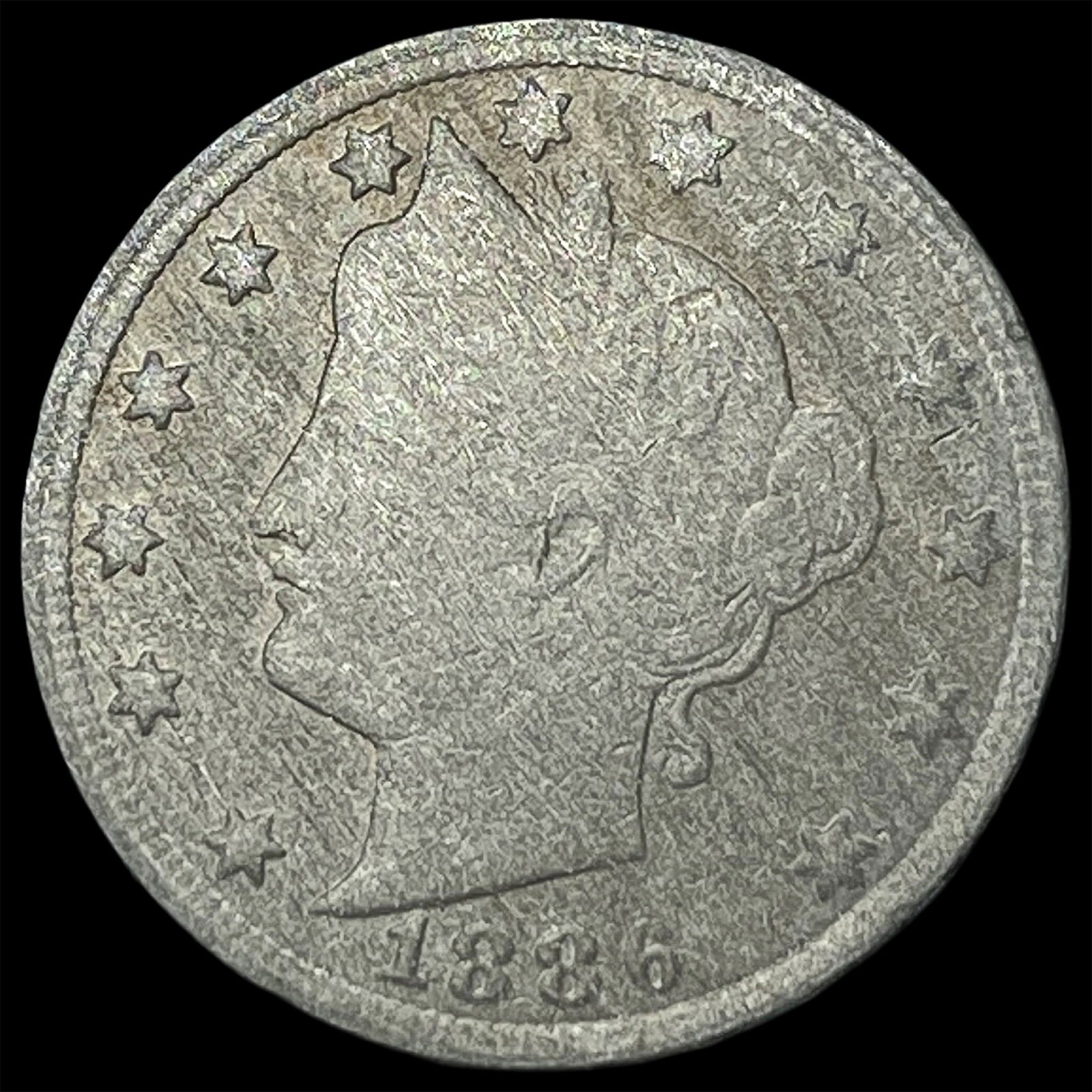 1886 Liberty Head Nickel NICELY CIRCULATED: 1886 Liberty Head Nickel NICELY CIRCULATED