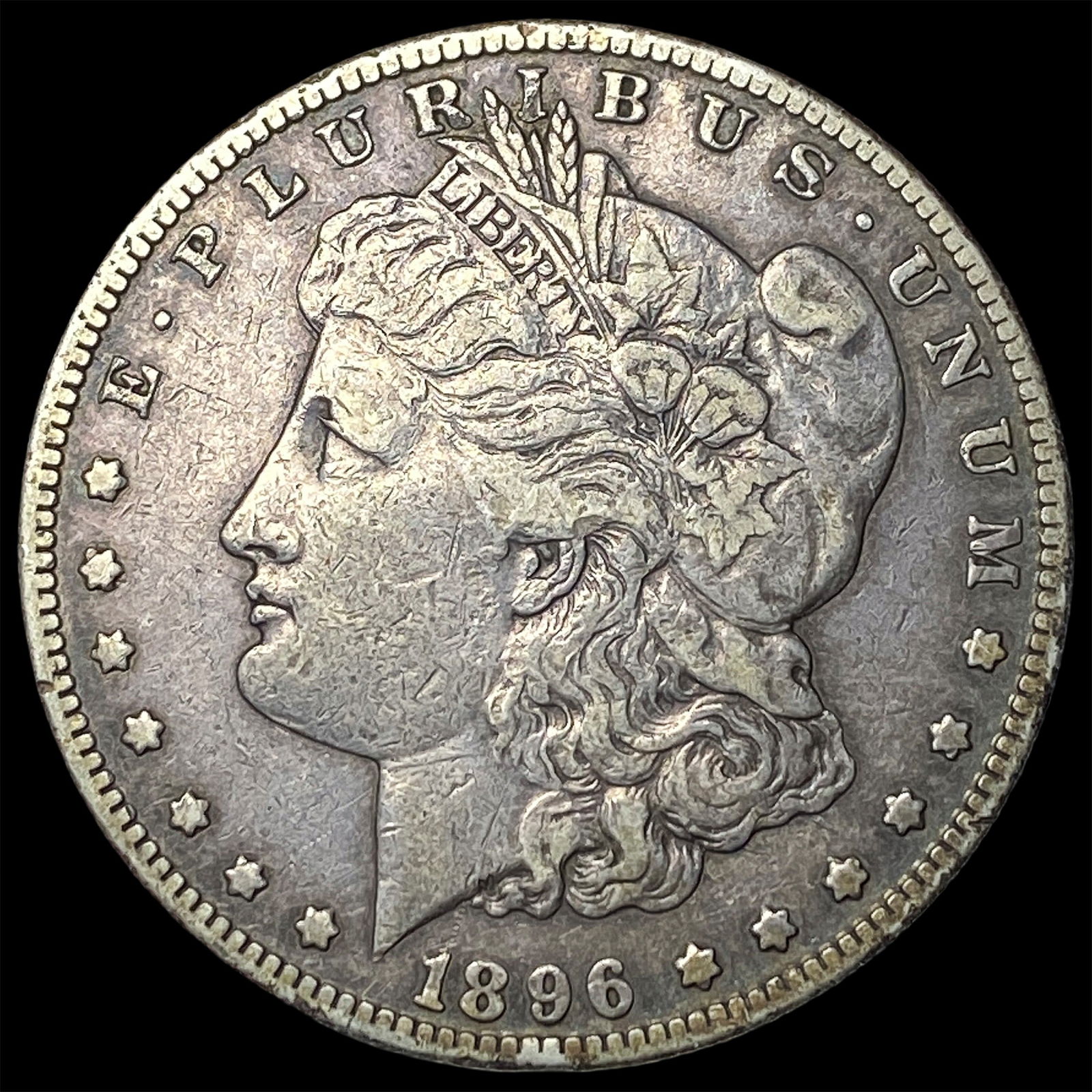 1896-S Silver Morgan Dollar Toned LIGHTLY CIRCULATED: 1896-S Silver Morgan Dollar Toned LIGHTLY CIRCULATED