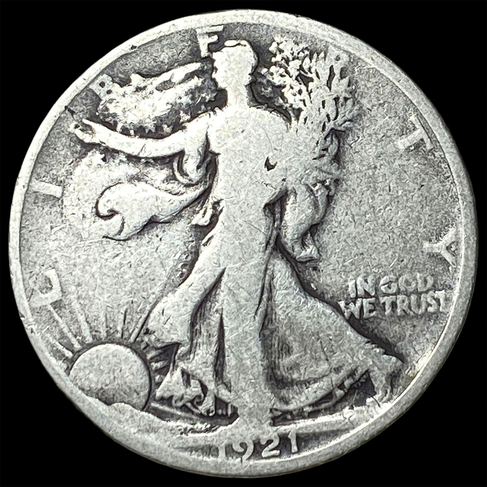 1921 Walking Liberty Half Dollar NICELY CIRCULATED: 1921 Walking Liberty Half Dollar NICELY CIRCULATED