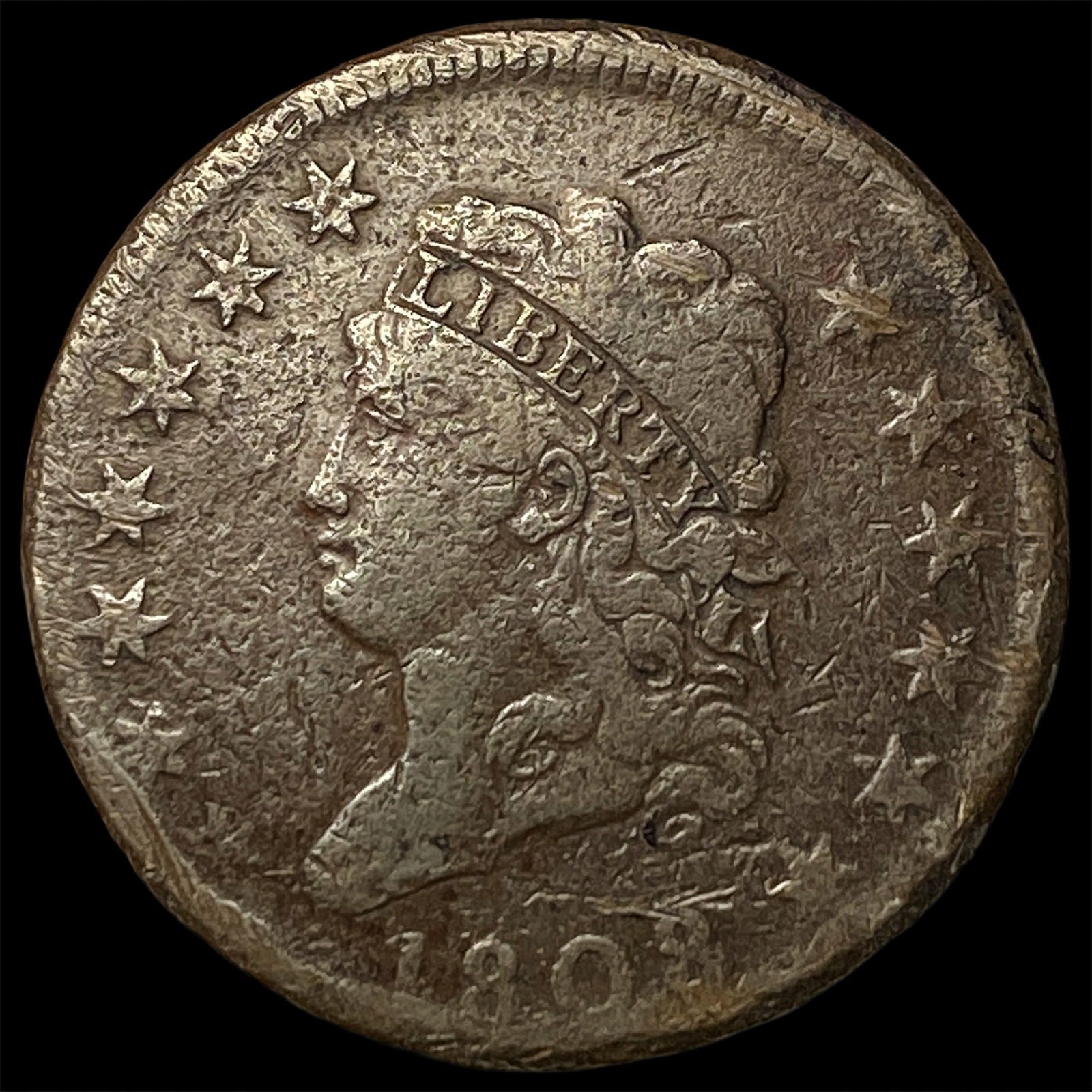 1808 Classic Head Large Cent NICELY CIRCULATED: 1808 Classic Head Large Cent NICELY CIRCULATED