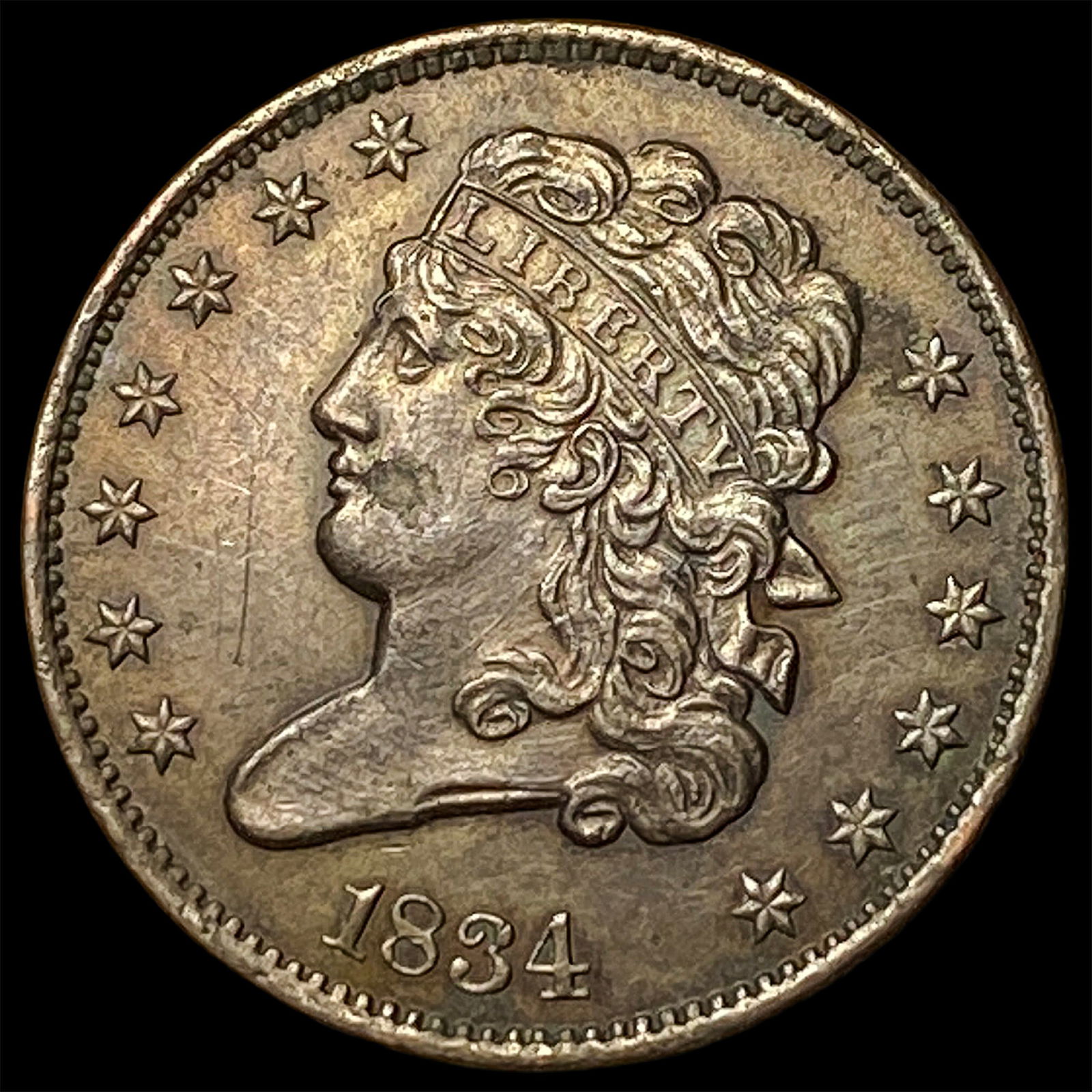 1834 Classic Head Half Cent CHOICE AU (1 of 2)