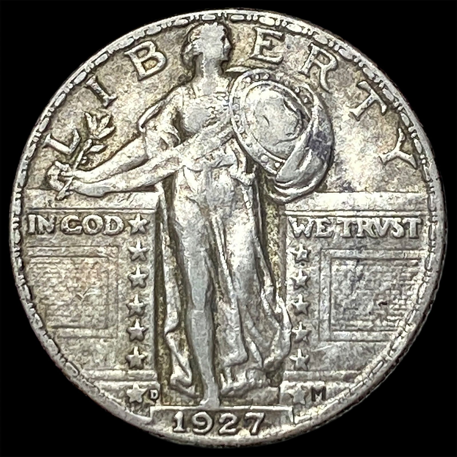 1927-D Standing Liberty Quarter NEARLY UNCIRCULATED: 1927-D Standing Liberty Quarter NEARLY UNCIRCULATED