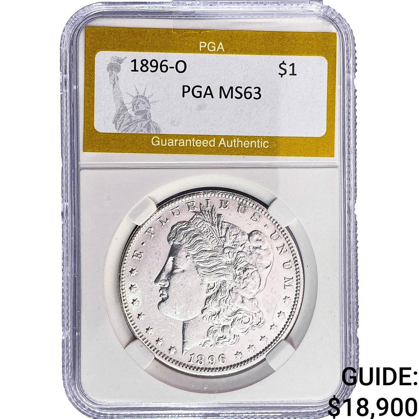 1896-O Morgan Silver Dollar PGA MS63 (1 of 2)