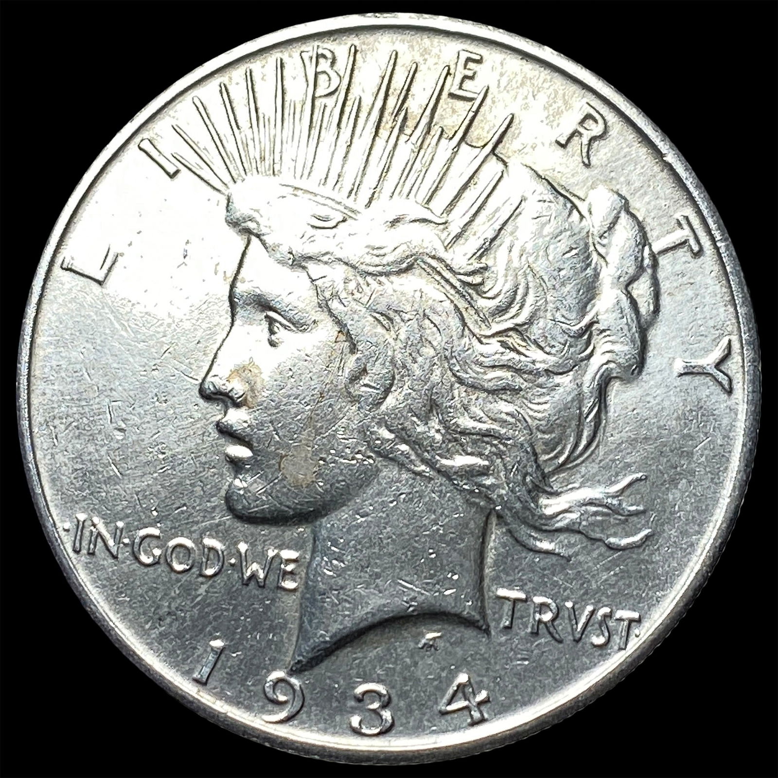1934 Peace Silver Dollar CLOSELY UNCIRCULATED: 1934 Peace Silver Dollar CLOSELY UNCIRCULATED
