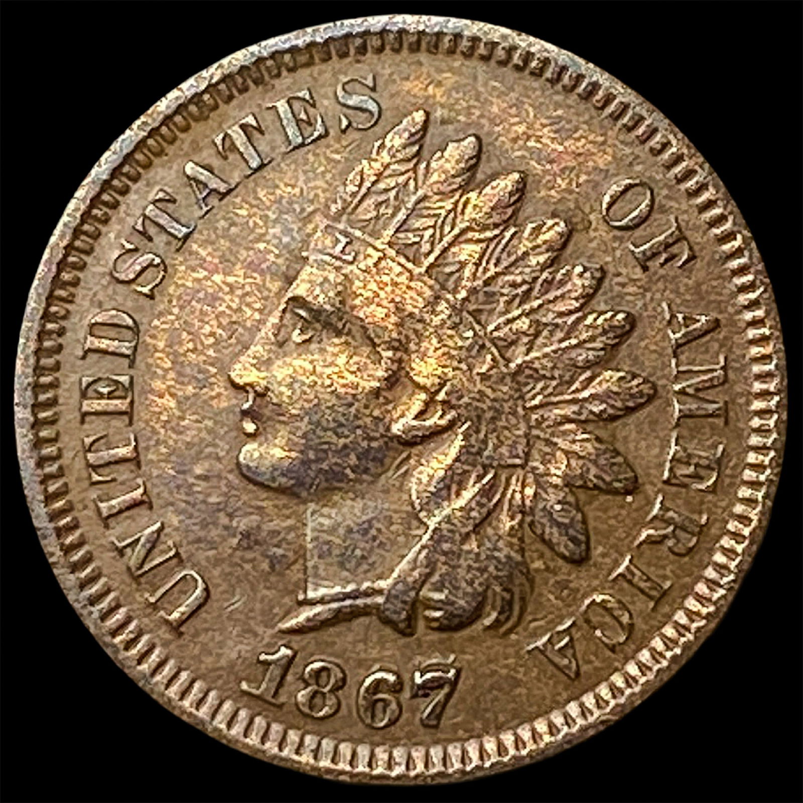 1867 Indian Head Cent CLOSELY UNCIRCULATED (1 of 2)
