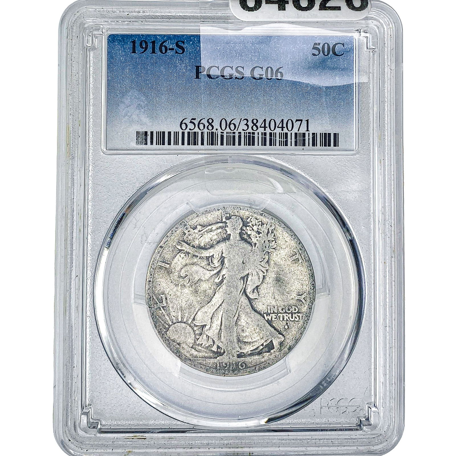 1916-S Walking Liberty Half Dollar PCGS G06: 1916-S Walking Liberty Half Dollar PCGS G06
