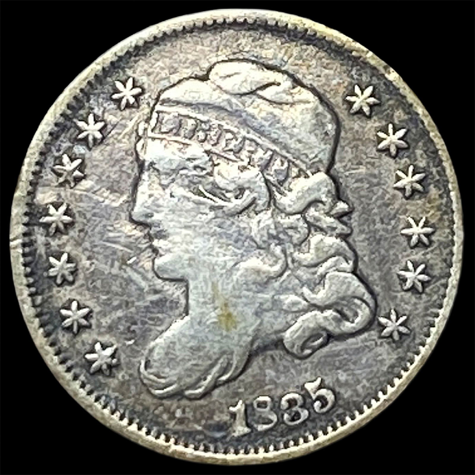 1835 Capped Bust Half Dime ABOUT UNCIRCULATED: 1835 Capped Bust Half Dime ABOUT UNCIRCULATED