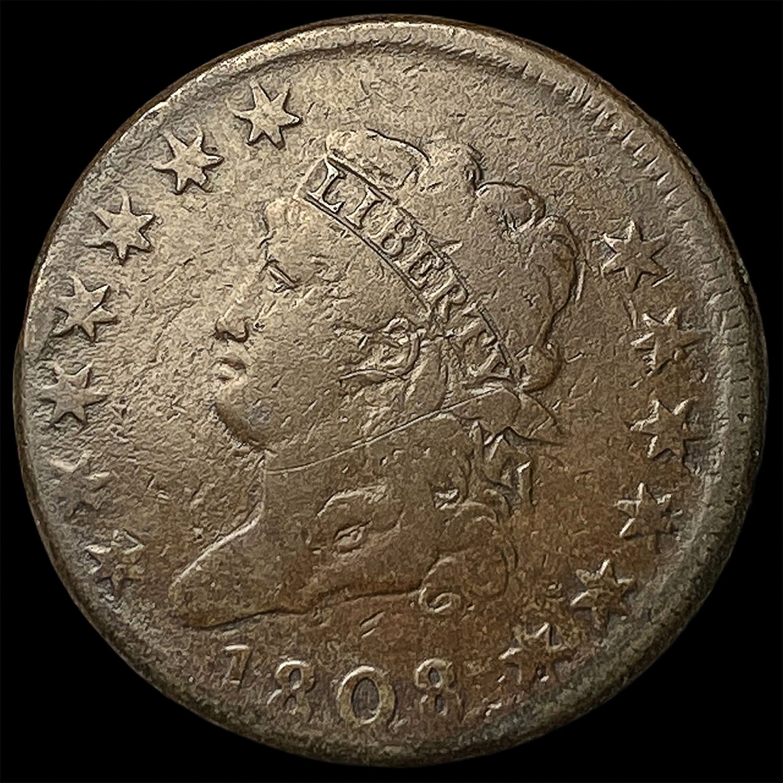 1808 Classic Head Large Cent LIGHTLY CIRCULATED: 1808 Classic Head Large Cent LIGHTLY CIRCULATED