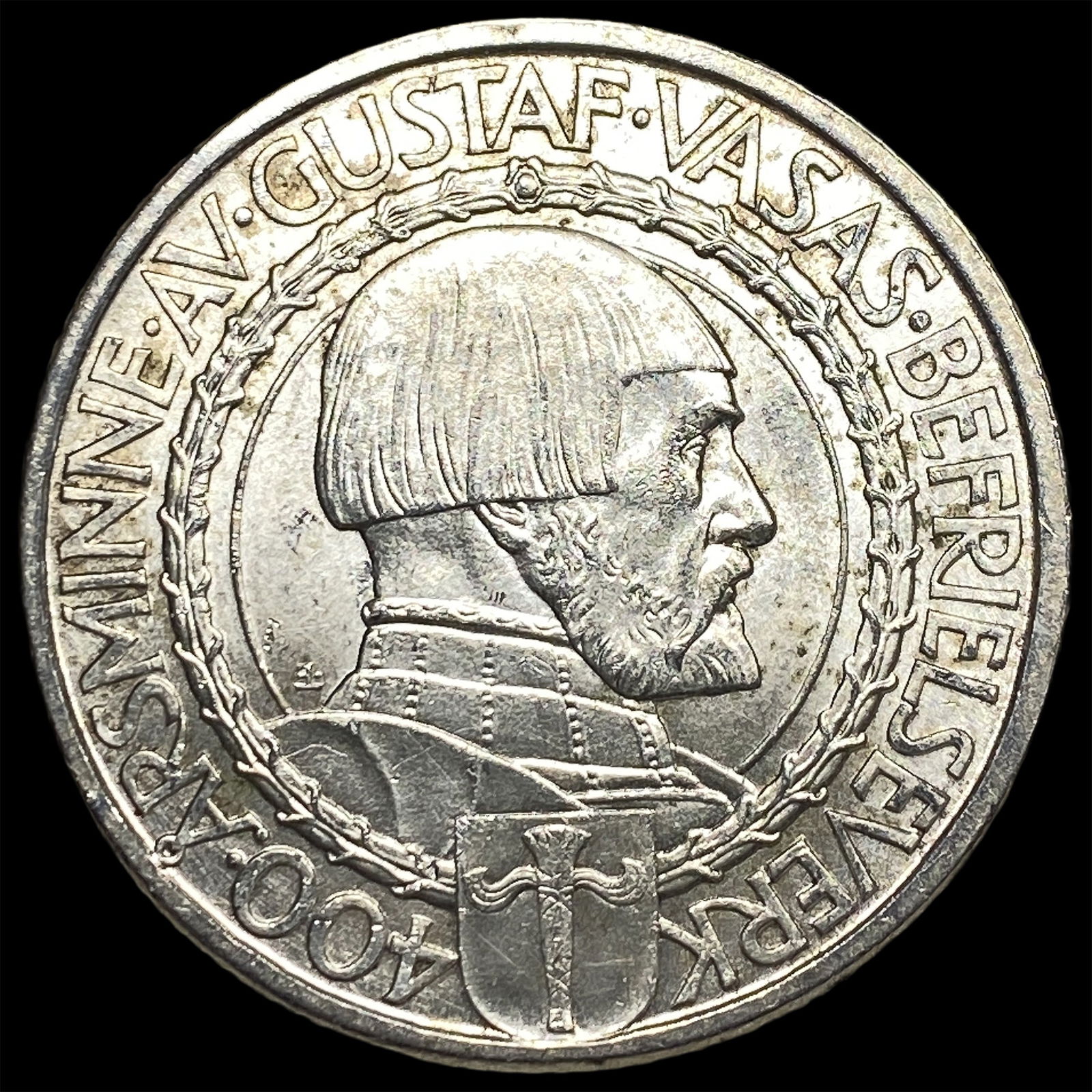 1921 Sweden Silver 2 Kroner UNCIRCULATED: 1921 Sweden Silver 2 Kroner UNCIRCULATED