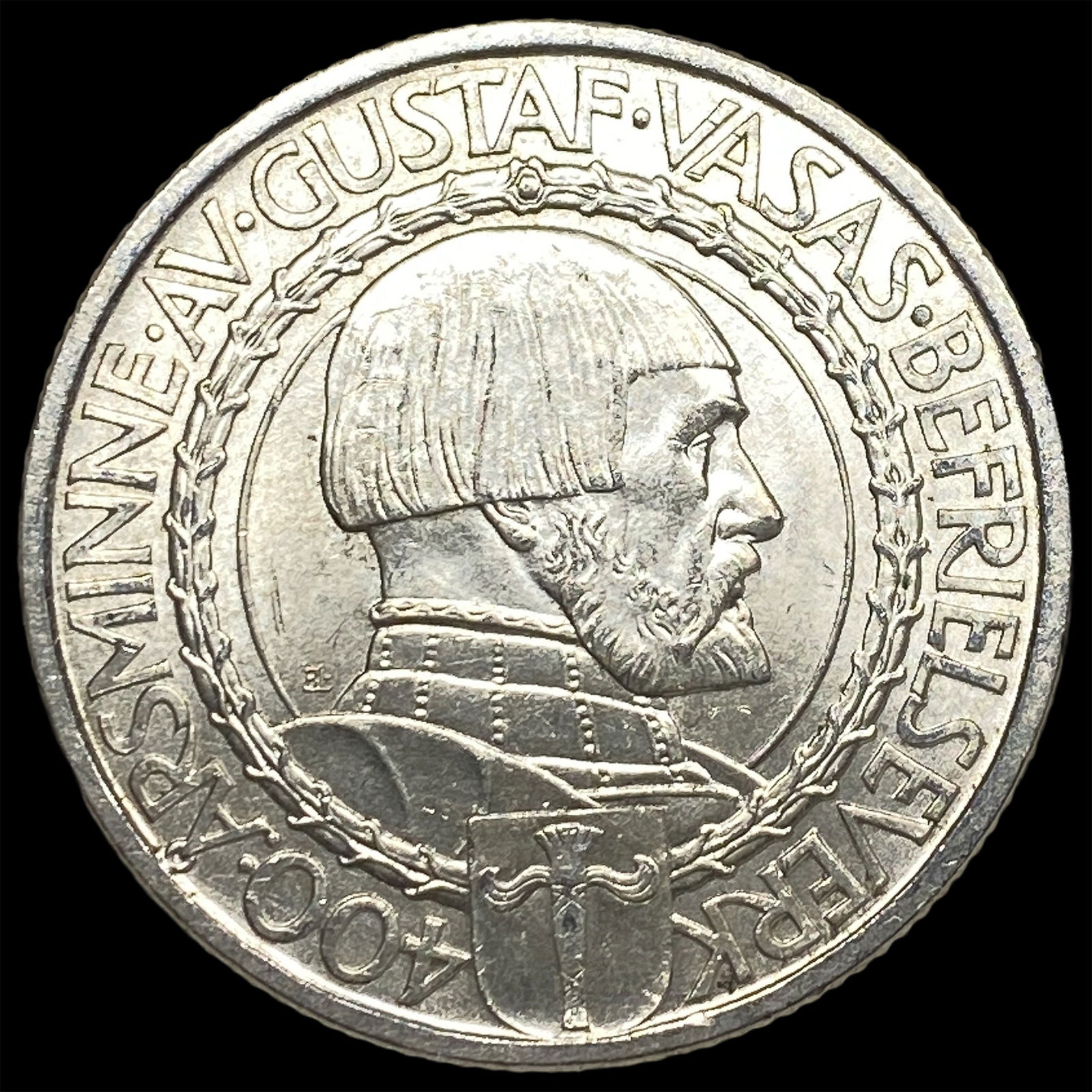 1921 Sweden Silver 2 Kroner UNCIRCULATED: 1921 Sweden Silver 2 Kroner UNCIRCULATED