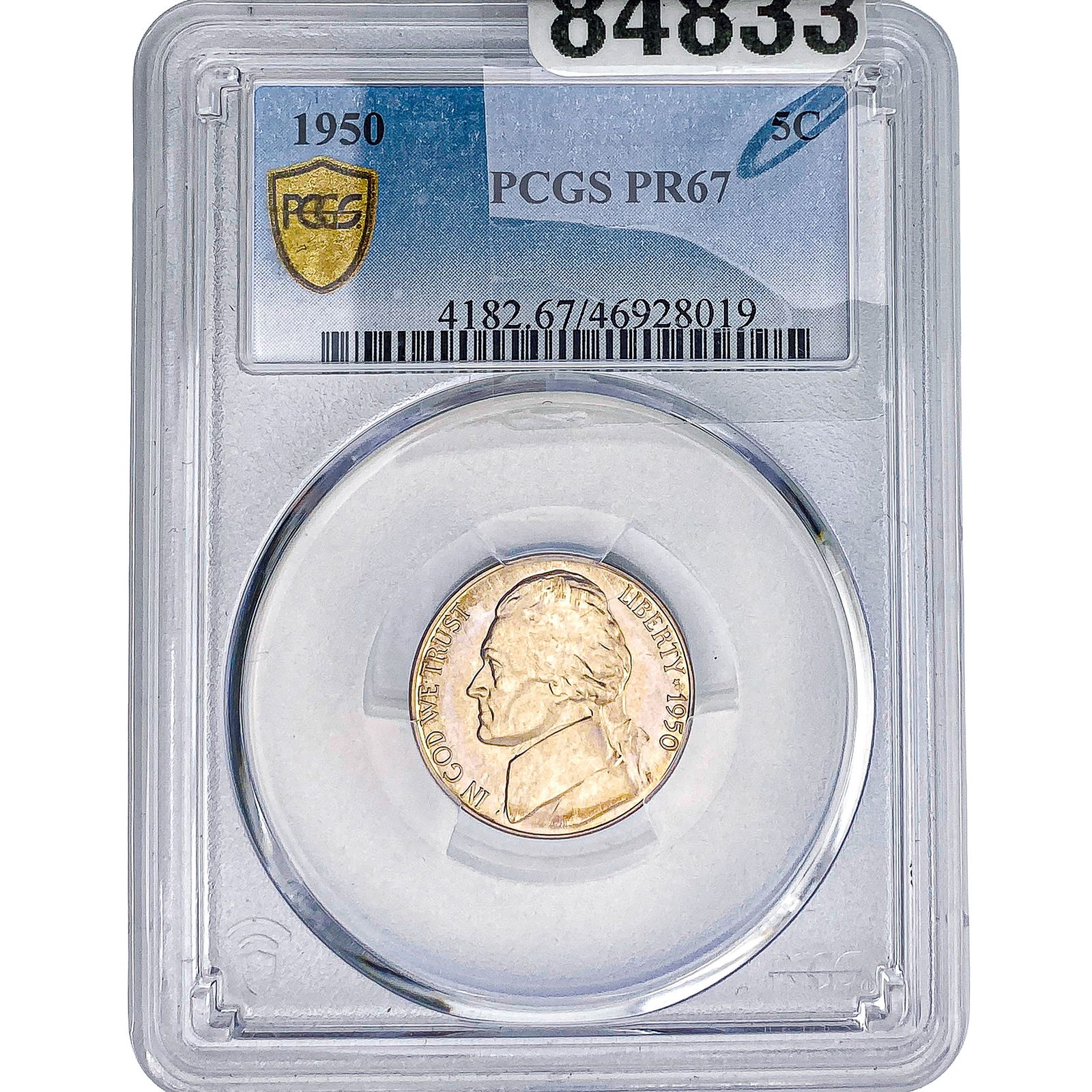 1950 Jefferson Nickel PCGS PR67: 1950 Jefferson Nickel PCGS PR67