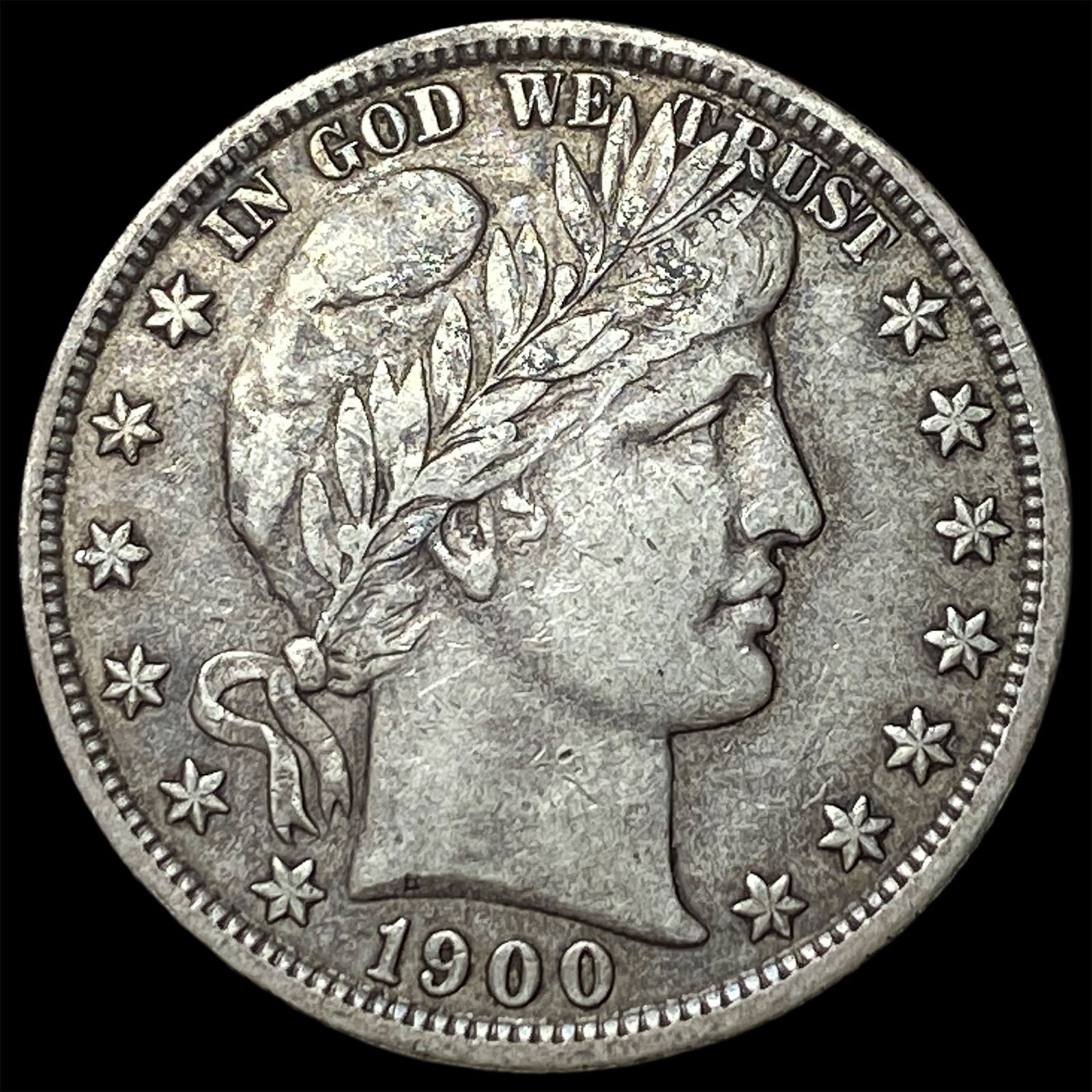 1900 Silver Barber Half Dollar NEARLY UNCIRCULATED: 1900 Silver Barber Half Dollar NEARLY UNCIRCULATED